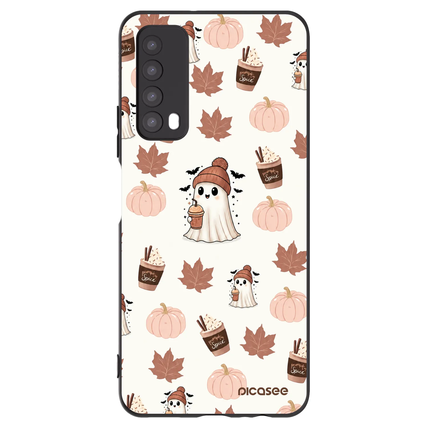 Picasee fekete szilikon tok az alábbi mobiltelefonokra Huawei P Smart 2021 - Pumpkin spice