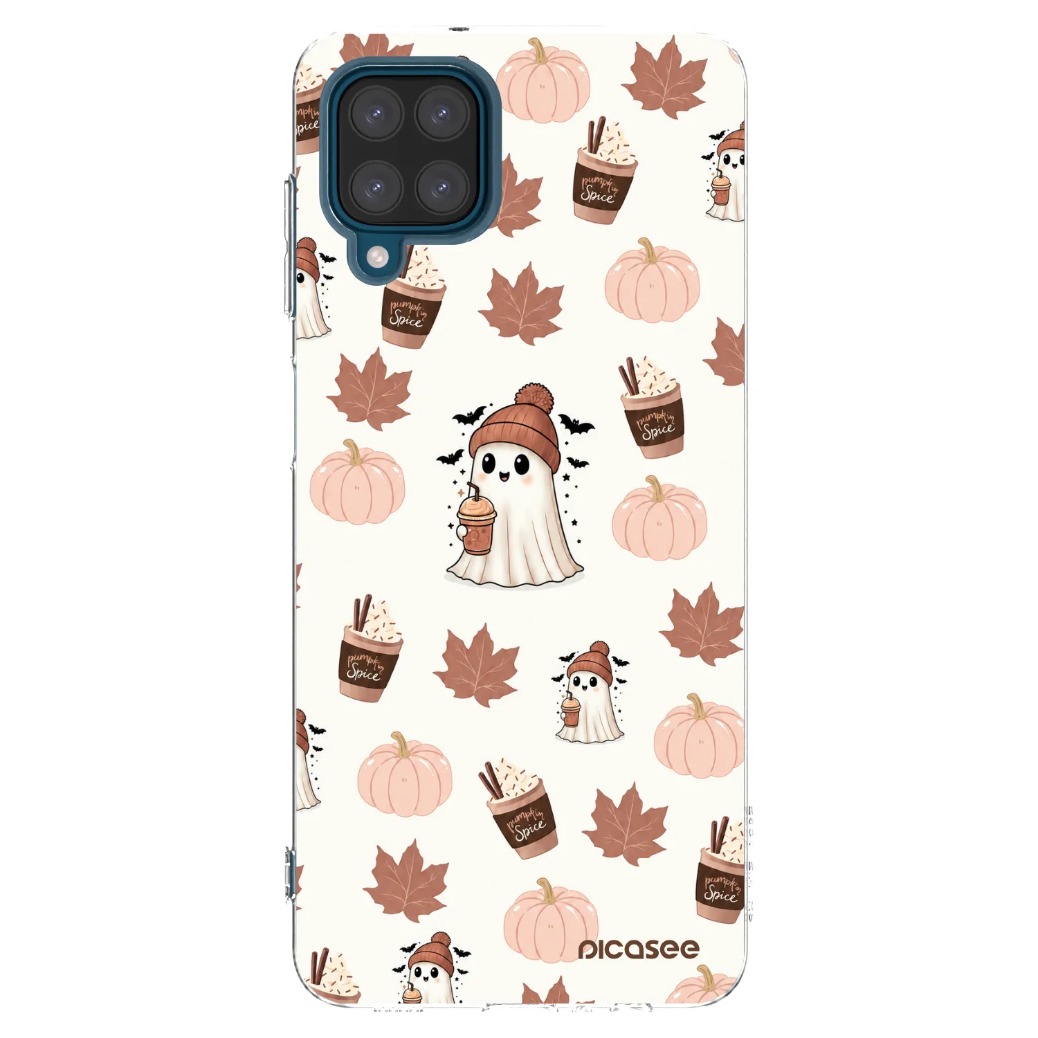 Picasee átlátszó szilikon tok az alábbi mobiltelefonokra Samsung Galaxy A12 A125F - Pumpkin spice