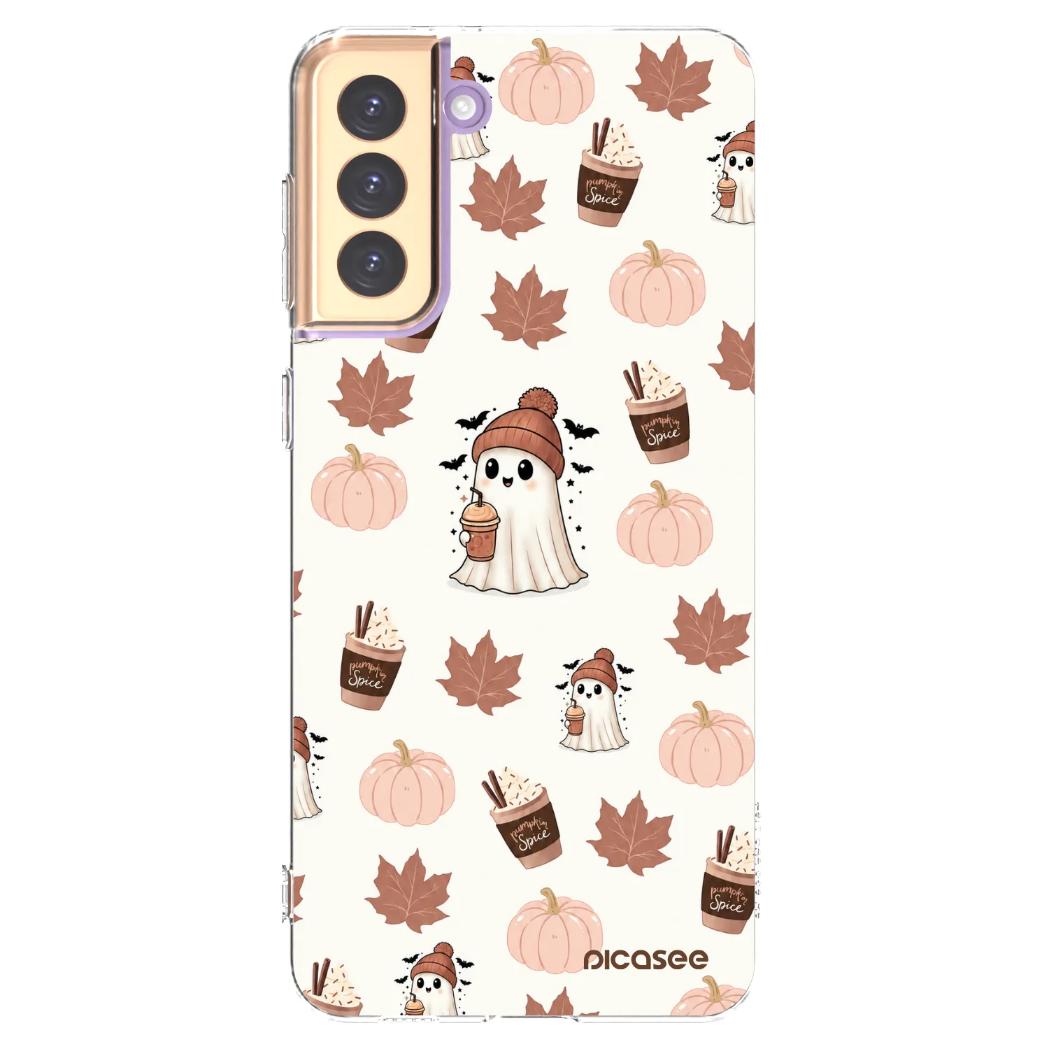 Picasee átlátszó szilikon tok az alábbi mobiltelefonokra Samsung Galaxy S21+ 5G G996F - Pumpkin spice