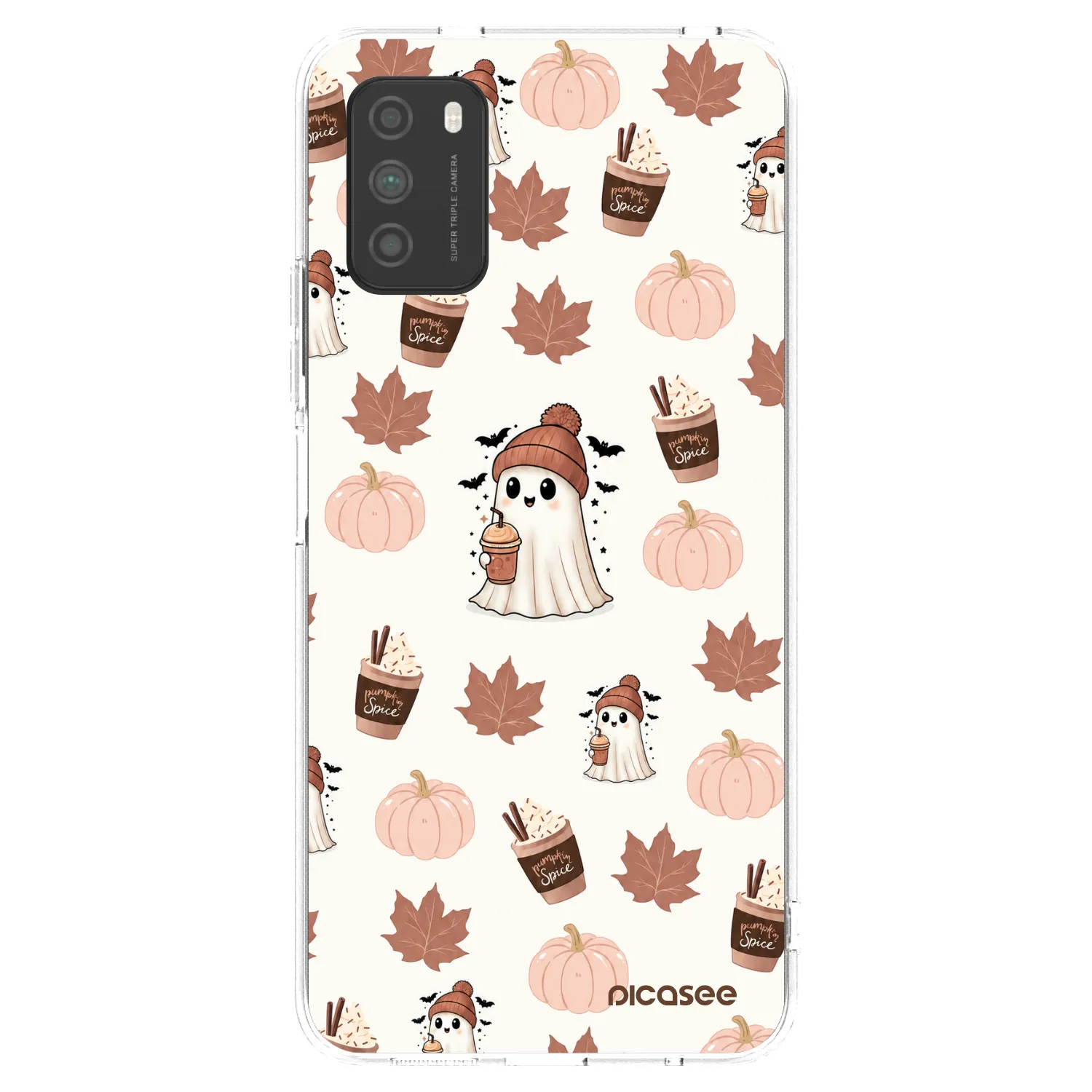 Picasee átlátszó szilikon tok az alábbi mobiltelefonokra Xiaomi Poco M3 - Pumpkin spice