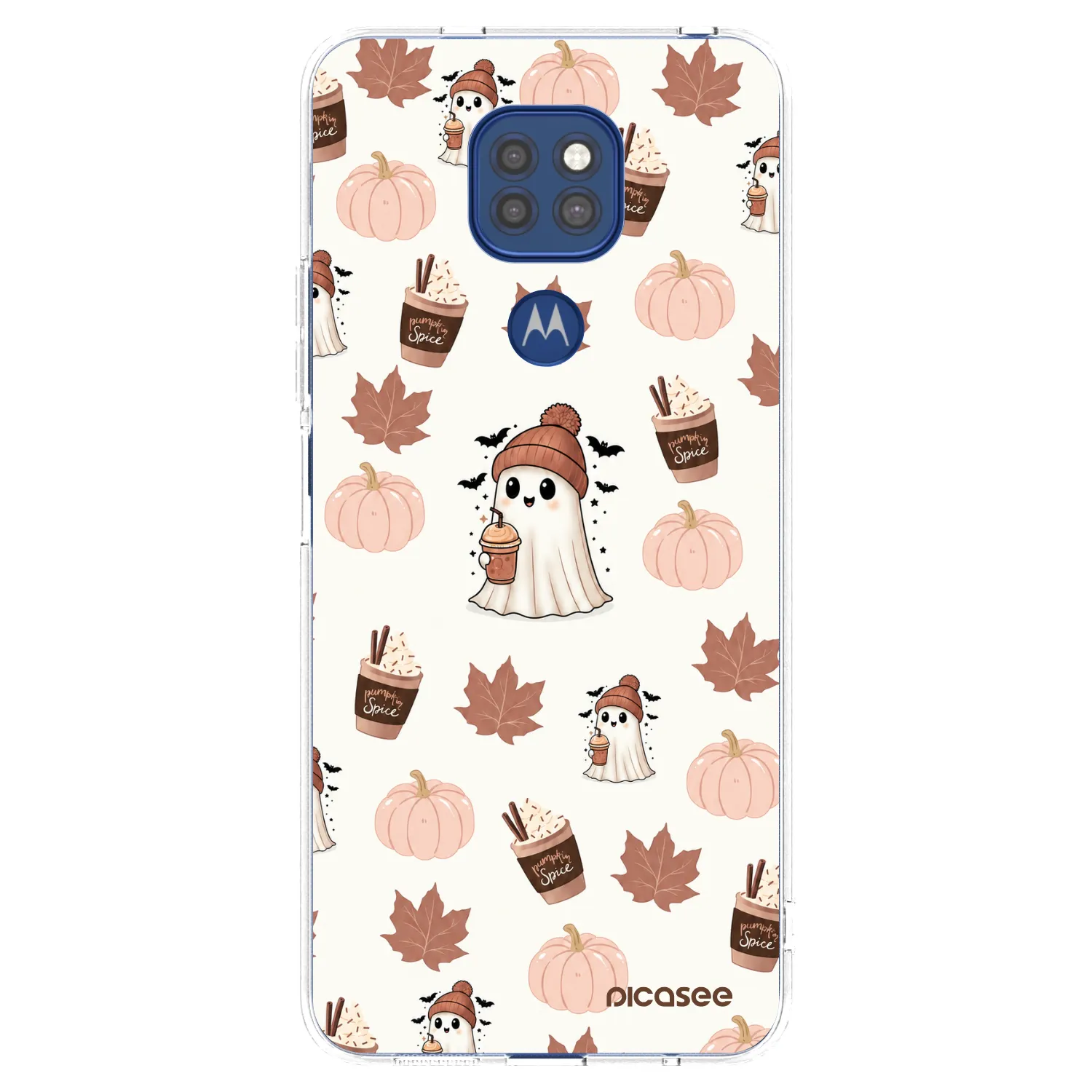 Picasee átlátszó szilikon tok az alábbi mobiltelefonokra Motorola Moto G9 Play - Pumpkin spice