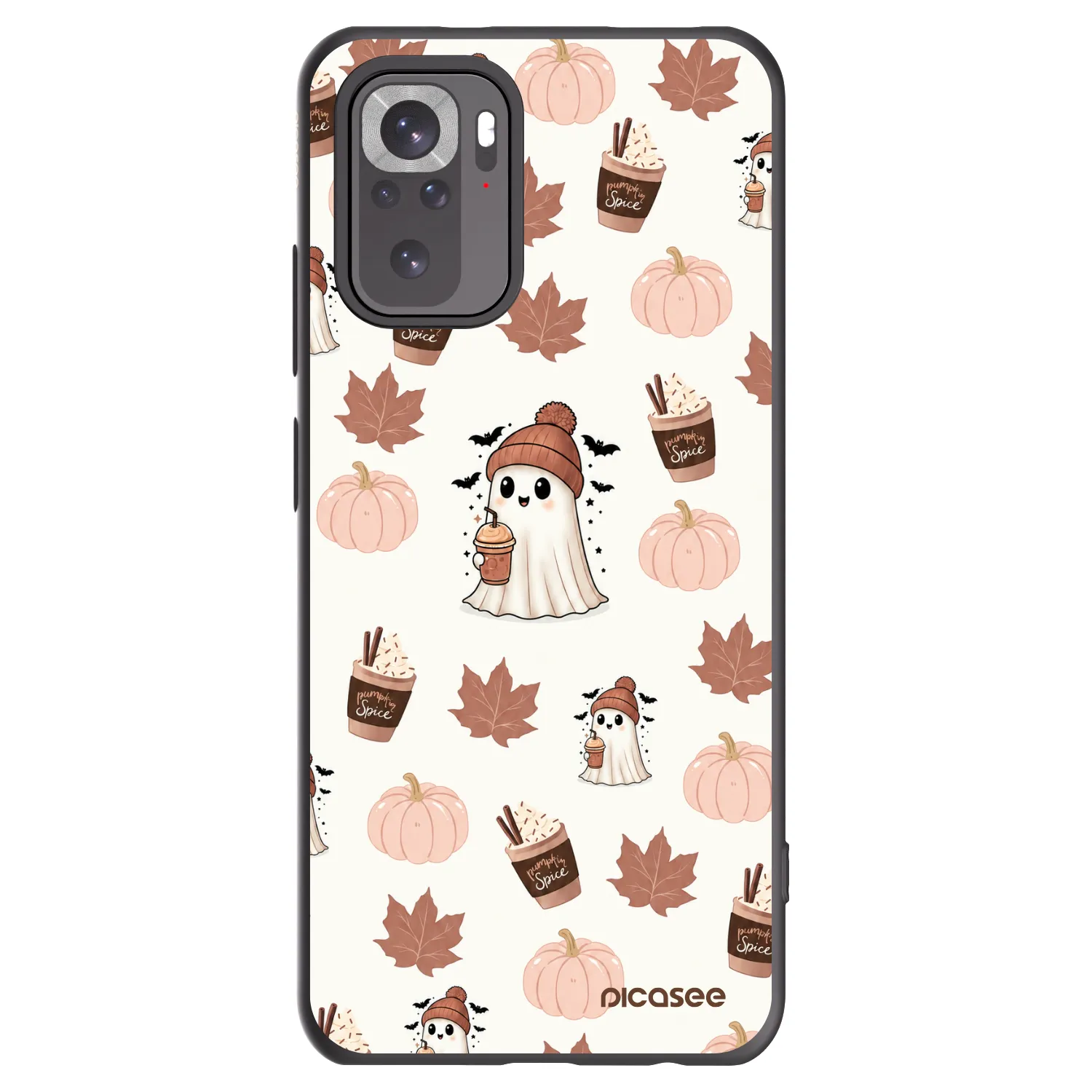 Picasee fekete szilikon tok az alábbi mobiltelefonokra Xiaomi Redmi Note 10 - Pumpkin spice