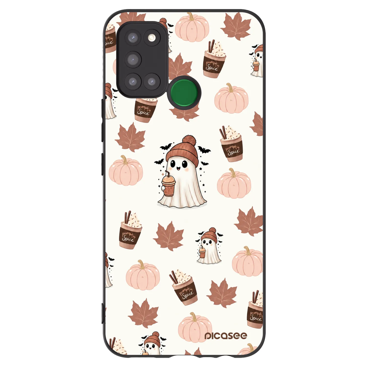 Picasee fekete szilikon tok az alábbi mobiltelefonokra Realme 7i - Pumpkin spice