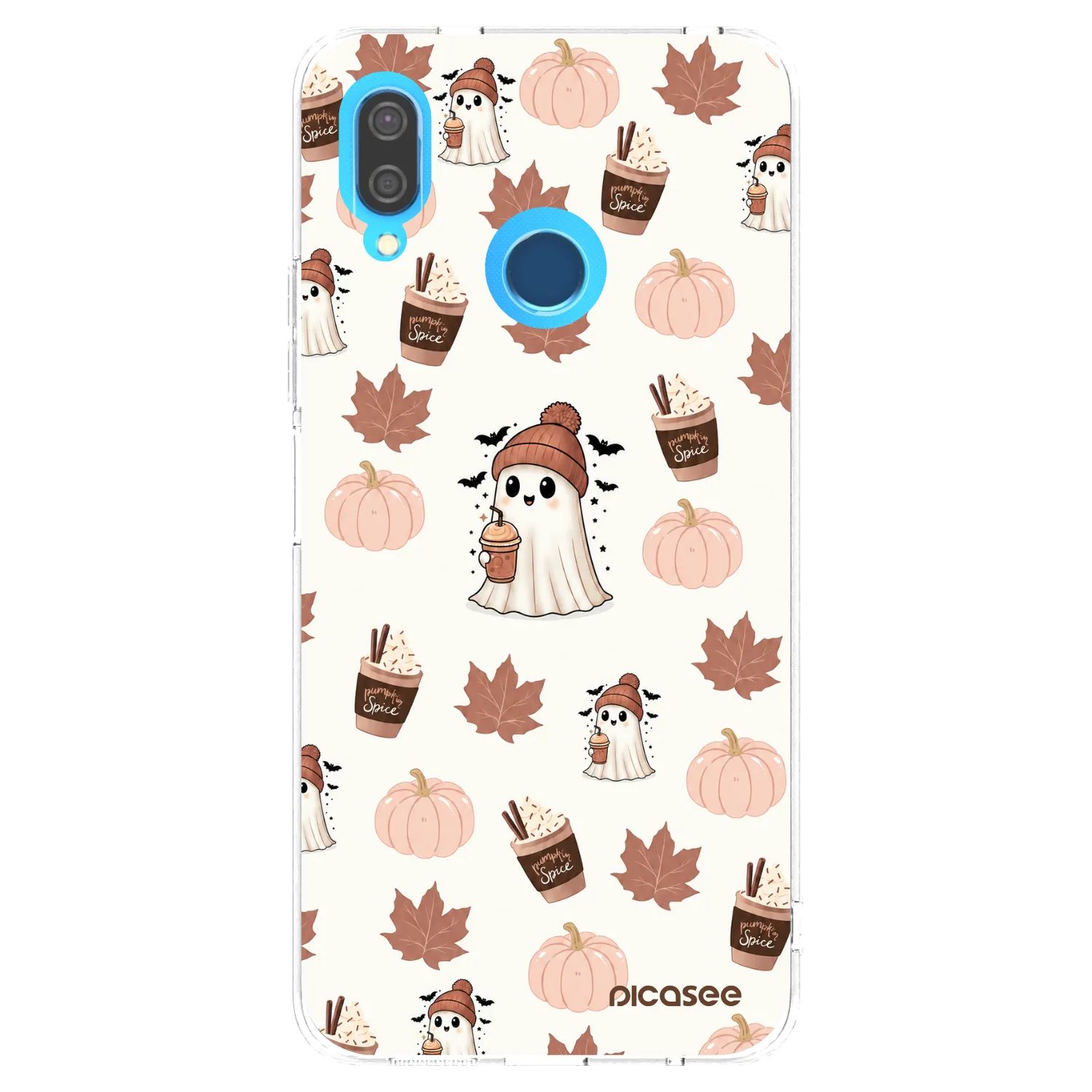 Picasee átlátszó szilikon tok az alábbi mobiltelefonokra Huawei P20 Lite - Pumpkin spice