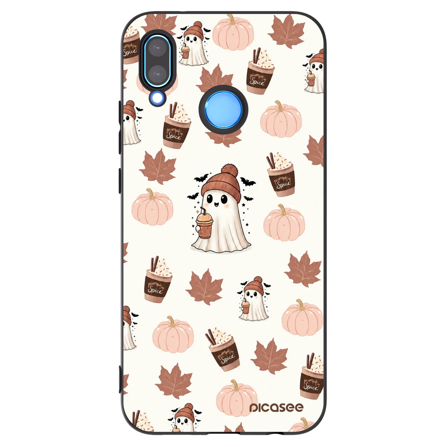 Picasee fekete szilikon tok az alábbi mobiltelefonokra Huawei P20 Lite - Pumpkin spice