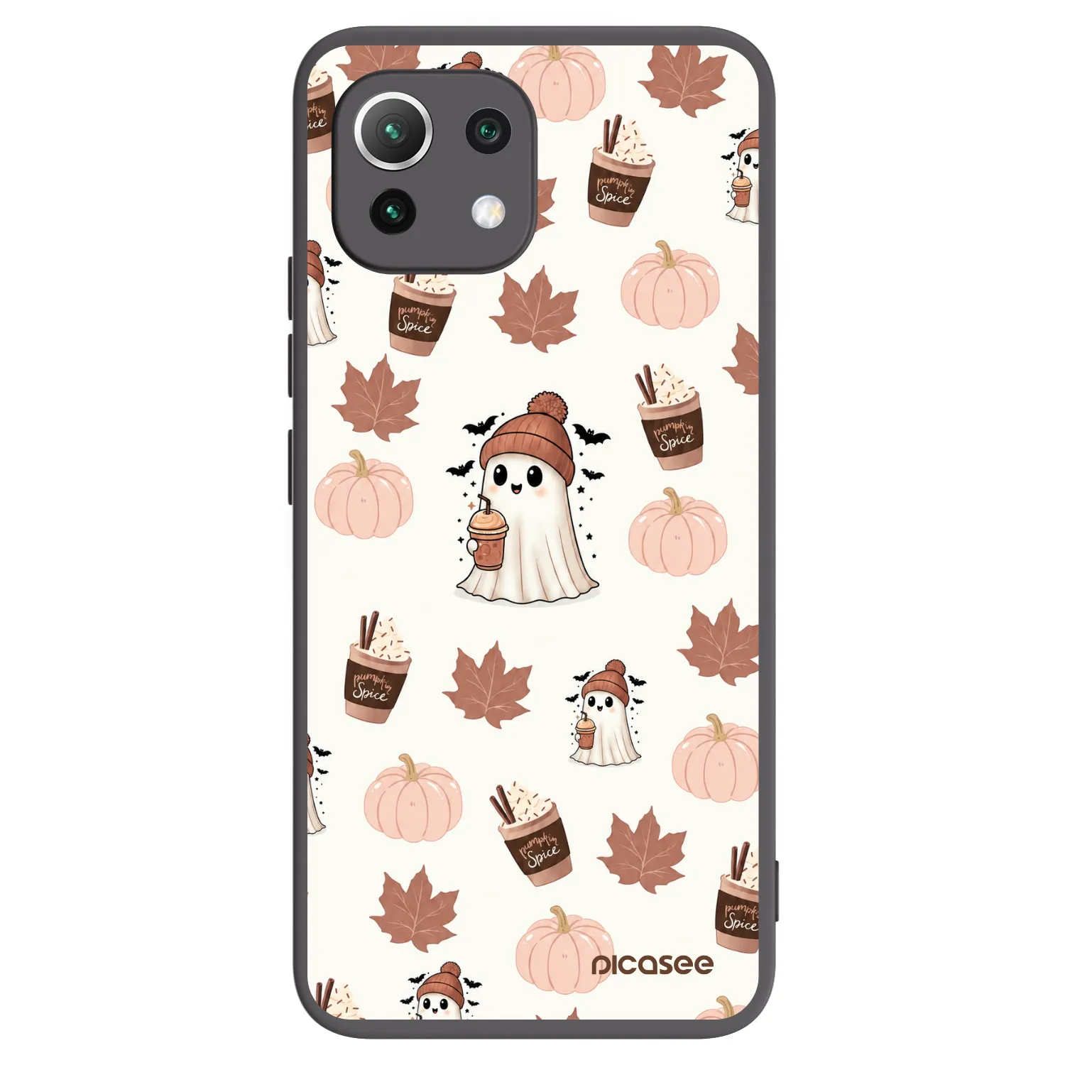 Picasee fekete szilikon tok az alábbi mobiltelefonokra Xiaomi Mi 11 Lite - Pumpkin spice