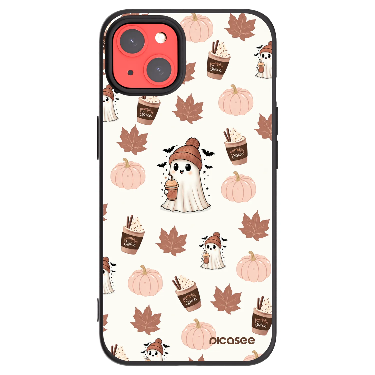 Picasee fekete szilikon tok az alábbi mobiltelefonokra Apple iPhone 13 - Pumpkin spice