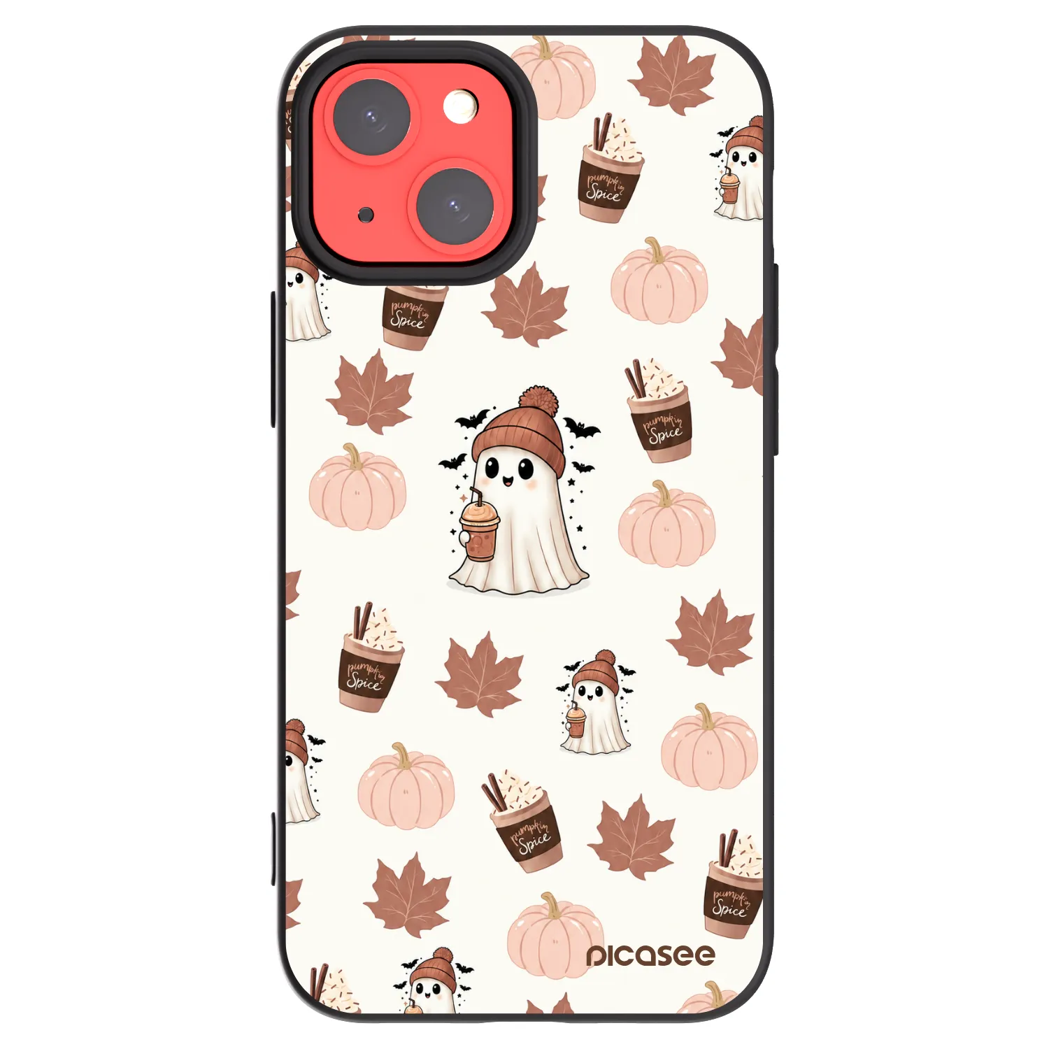 Picasee fekete szilikon tok az alábbi mobiltelefonokra Apple iPhone 13 mini - Pumpkin spice