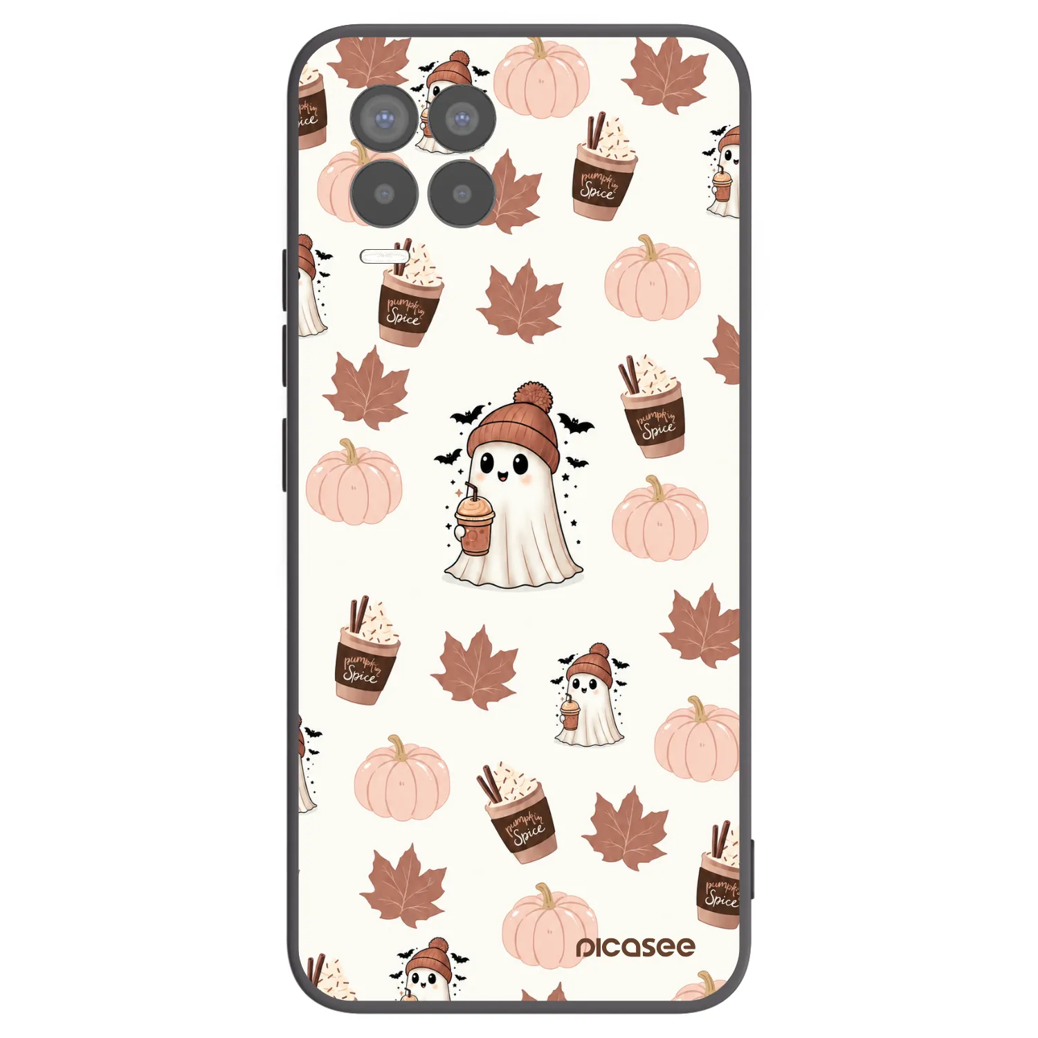 Picasee fekete szilikon tok az alábbi mobiltelefonokra Realme 8 Pro - Pumpkin spice