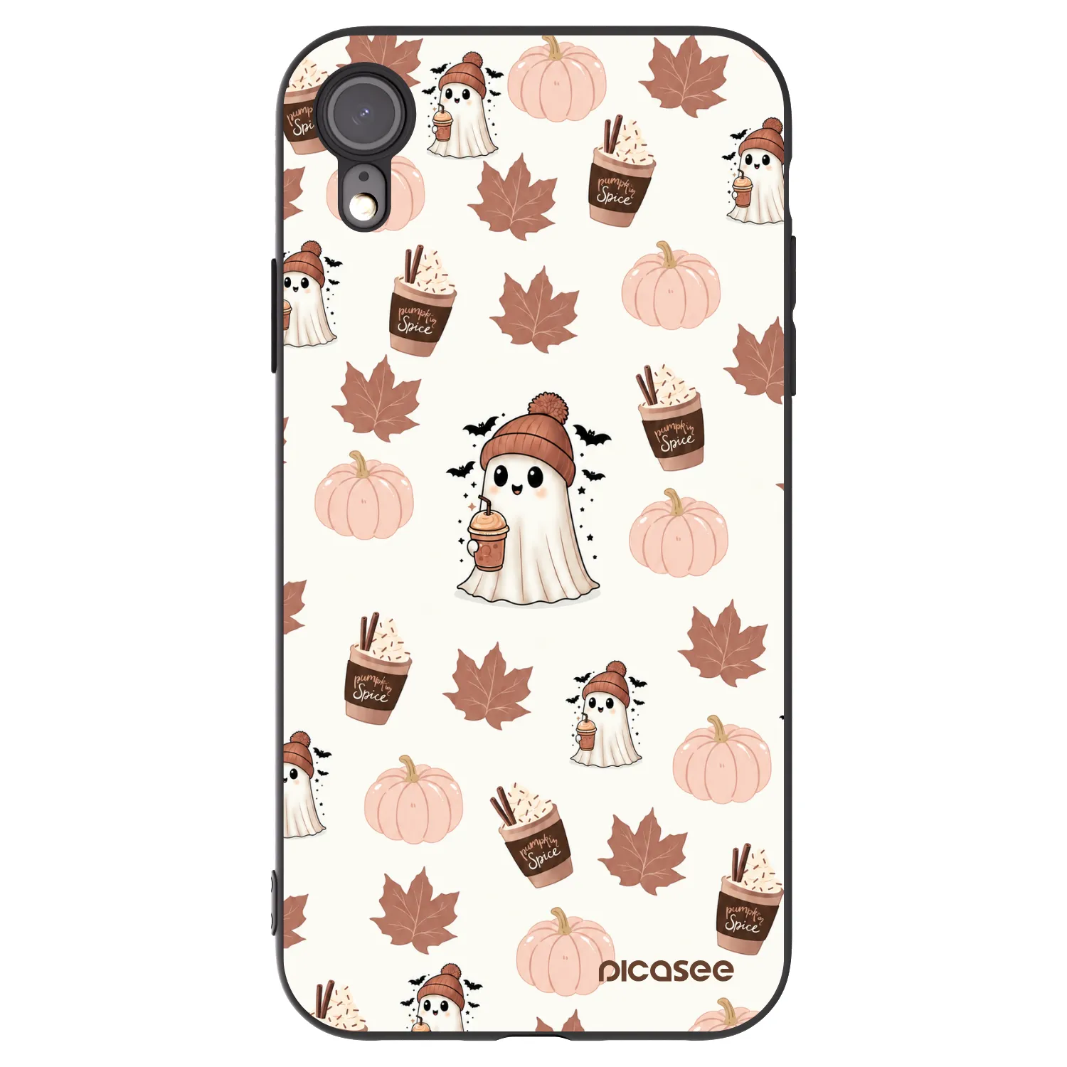 Picasee fekete szilikon tok az alábbi mobiltelefonokra Apple iPhone XR - Pumpkin spice