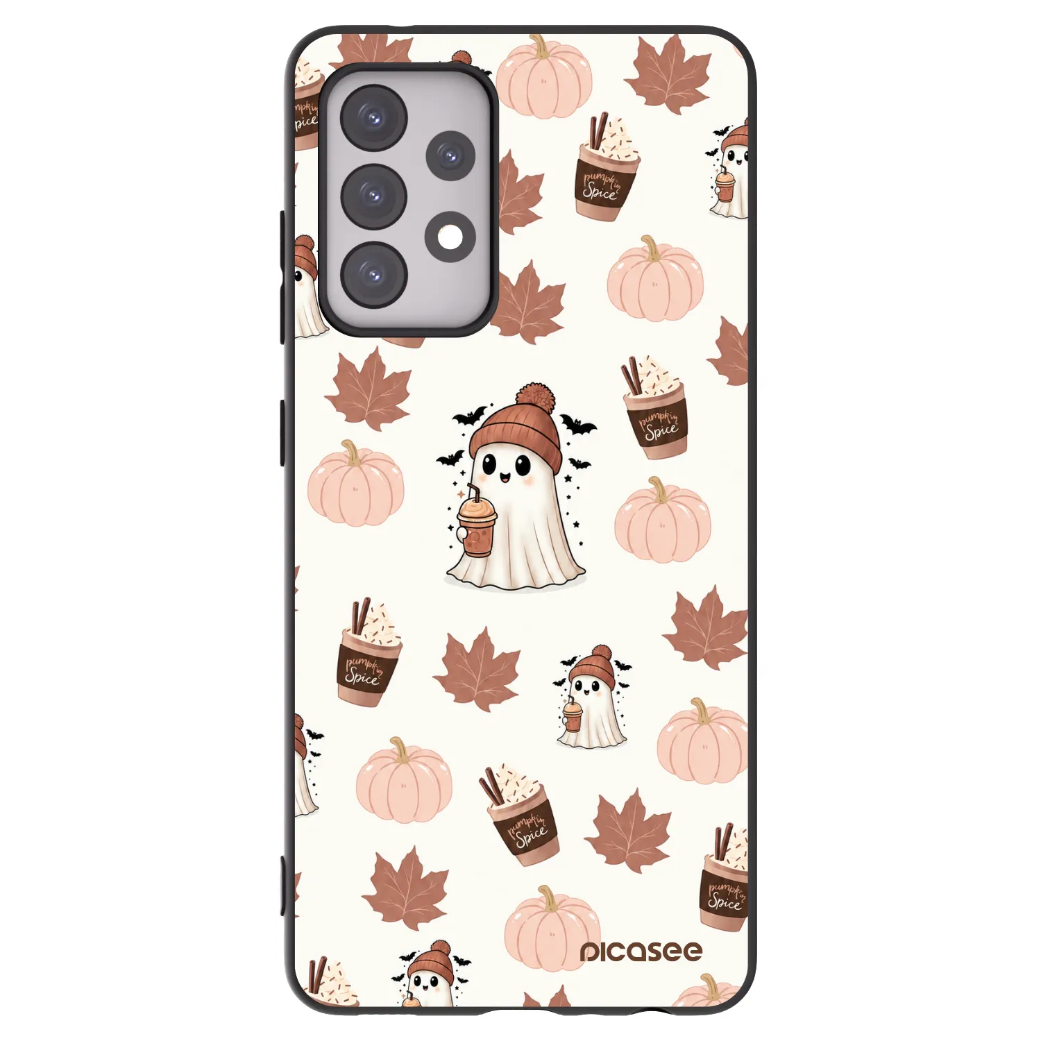 Picasee fekete szilikon tok az alábbi mobiltelefonokra Samsung Galaxy A52s 5G A528B - Pumpkin spice