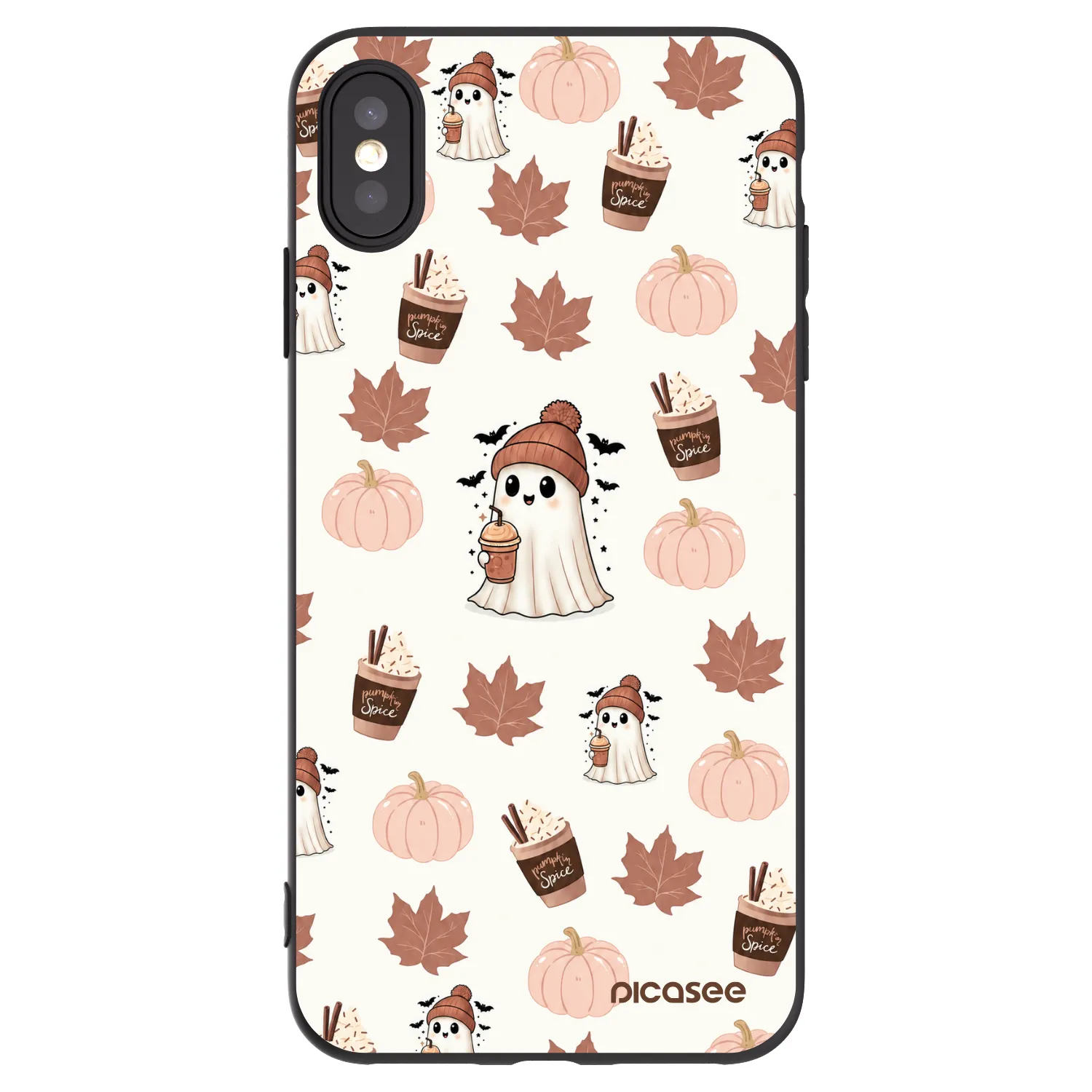 Picasee fekete szilikon tok az alábbi mobiltelefonokra Apple iPhone XS Max - Pumpkin spice