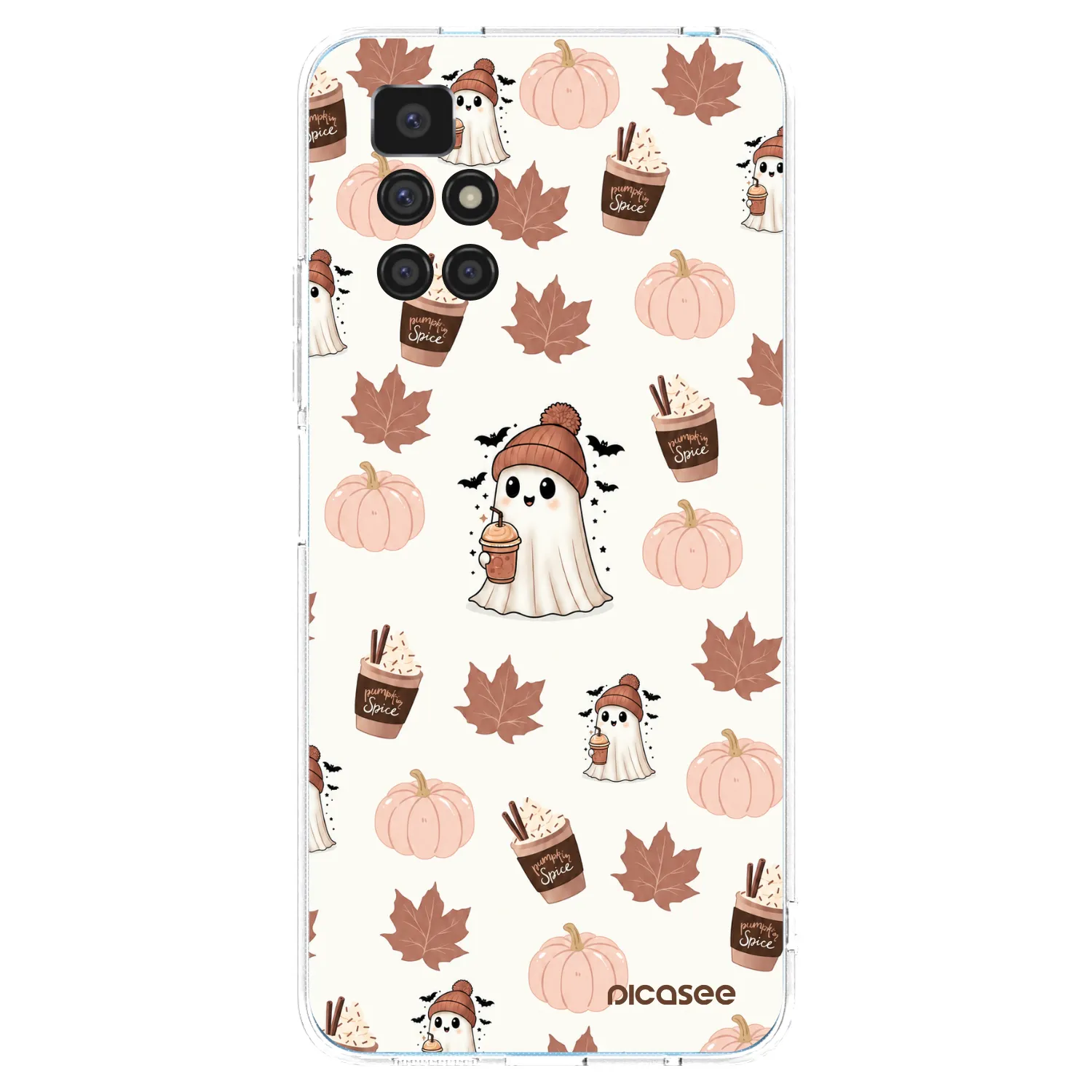 Picasee átlátszó szilikon tok az alábbi mobiltelefonokra Xiaomi Redmi 10 - Pumpkin spice