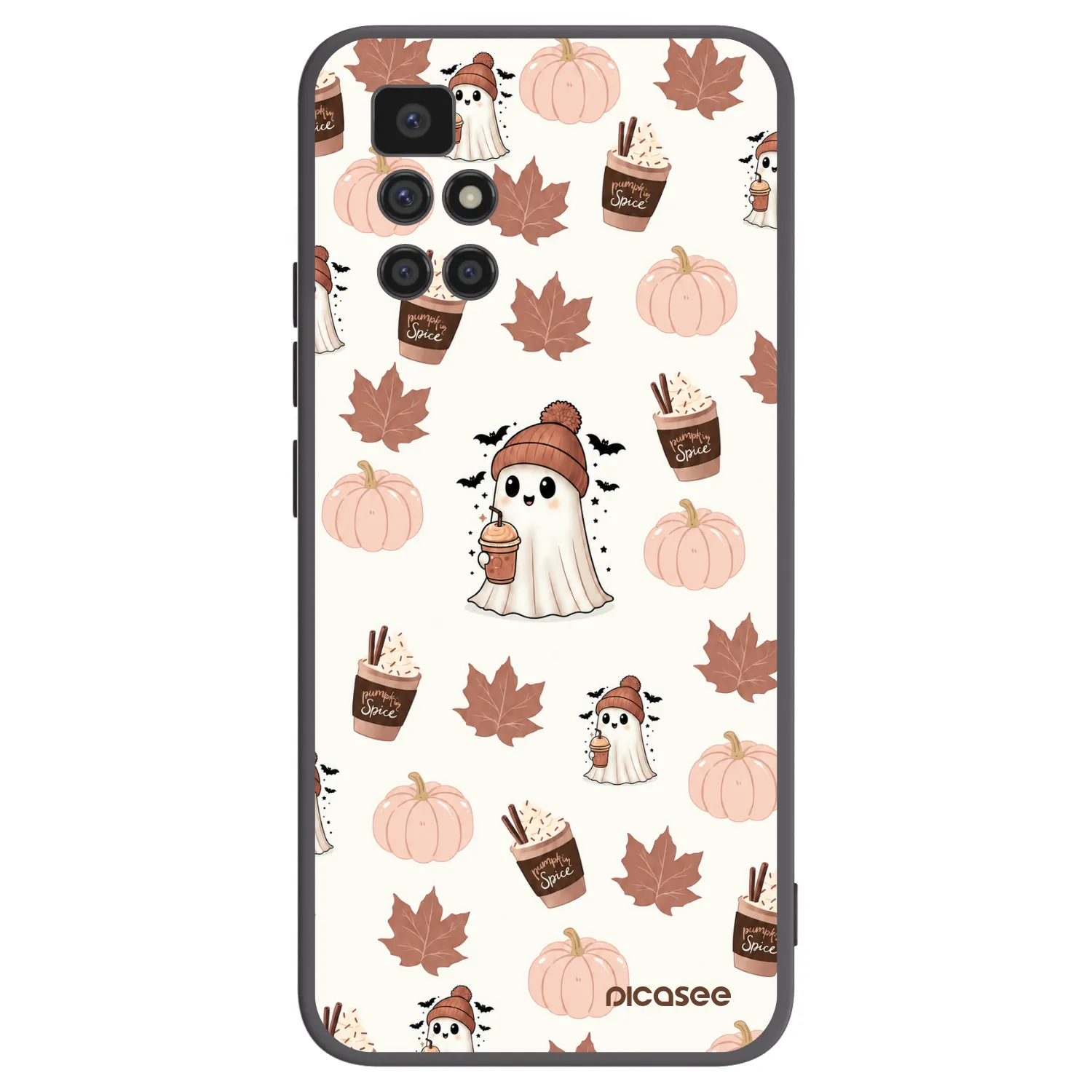 Picasee fekete szilikon tok az alábbi mobiltelefonokra Xiaomi Redmi 10 - Pumpkin spice