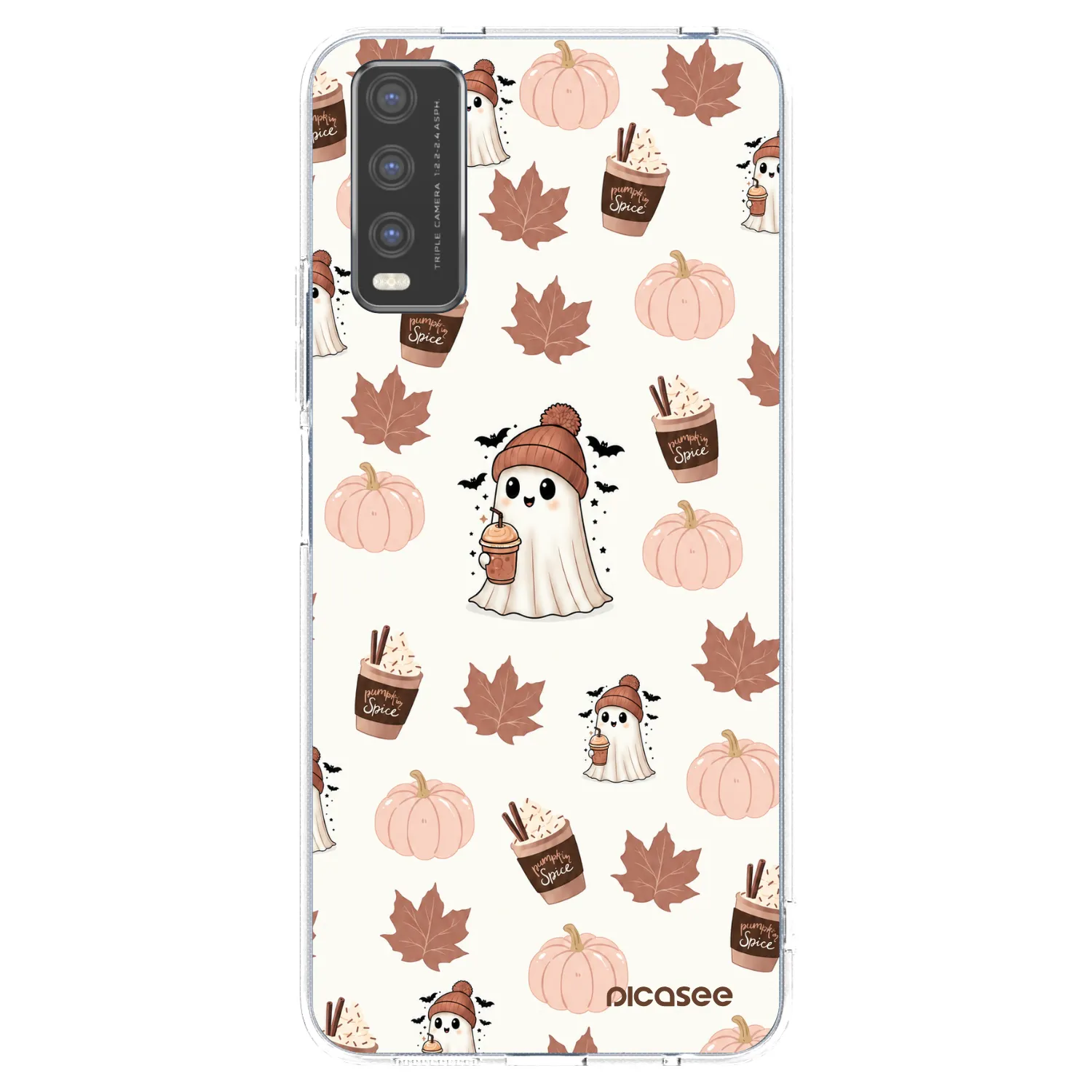 Picasee átlátszó szilikon tok az alábbi mobiltelefonokra Vivo Y20s - Pumpkin spice