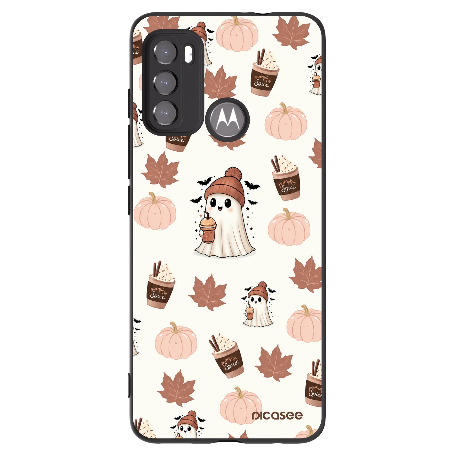 Picasee fekete szilikon tok az alábbi mobiltelefonokra Motorola Moto G60 - Pumpkin spice