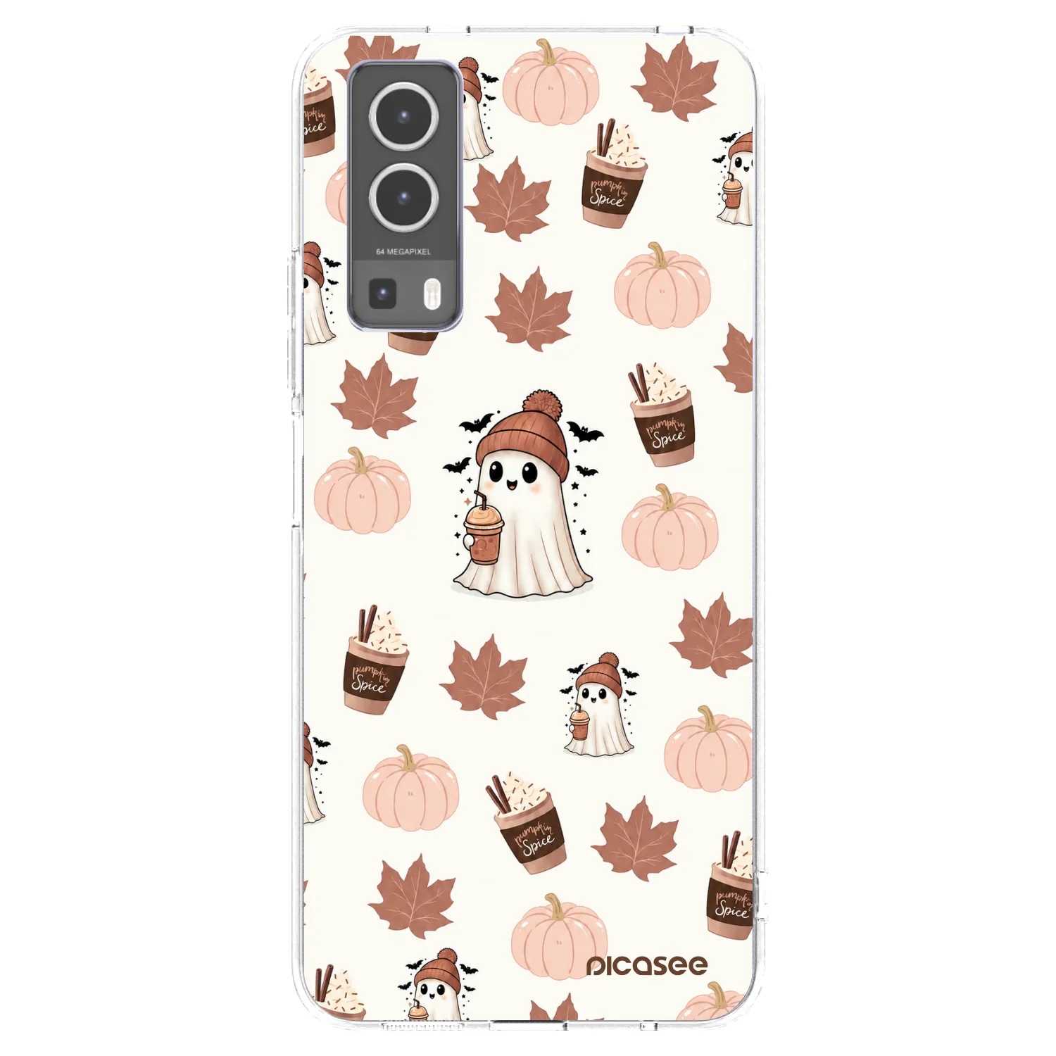 Picasee átlátszó szilikon tok az alábbi mobiltelefonokra Vivo Y72 5G - Pumpkin spice