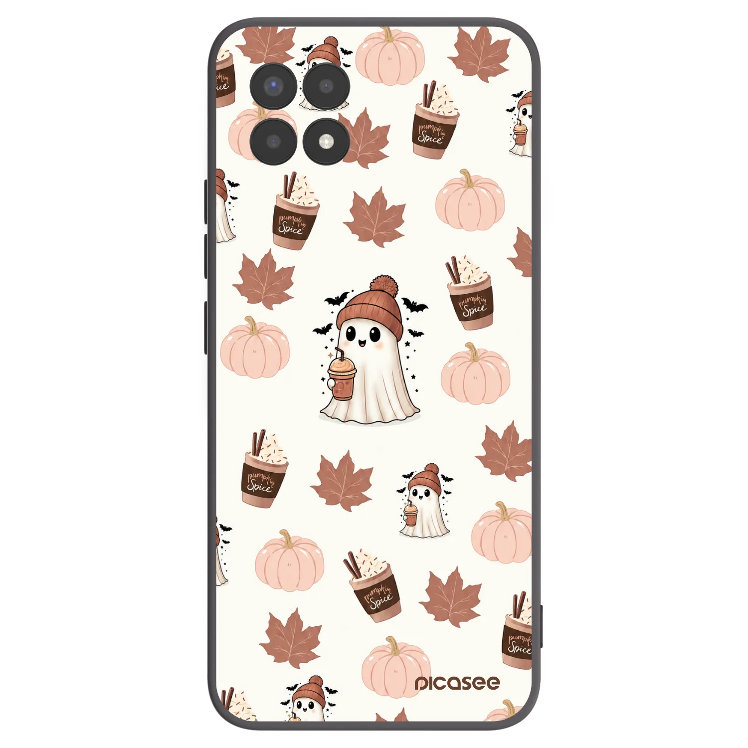 Picasee fekete szilikon tok az alábbi mobiltelefonokra Realme 8i - Pumpkin spice