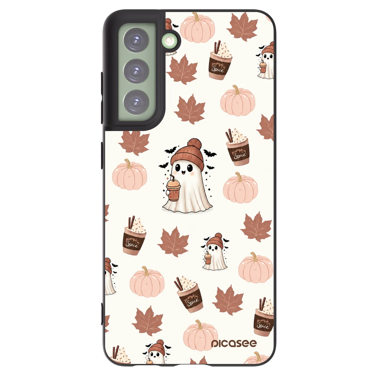 Picasee fekete szilikon tok az alábbi mobiltelefonokra Samsung Galaxy S21 FE 5G - Pumpkin spice