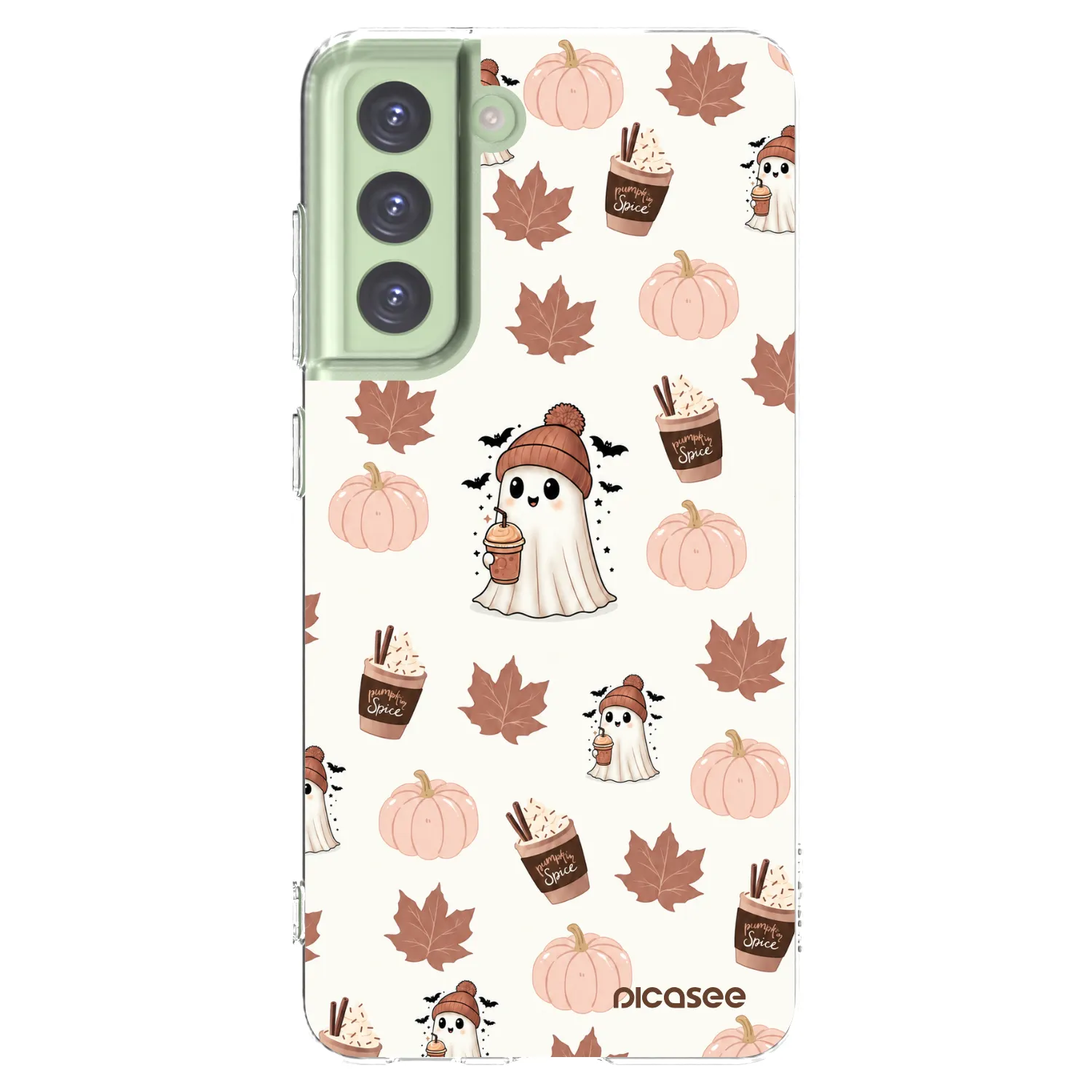 Picasee átlátszó szilikon tok az alábbi mobiltelefonokra Samsung Galaxy S21 FE 5G - Pumpkin spice