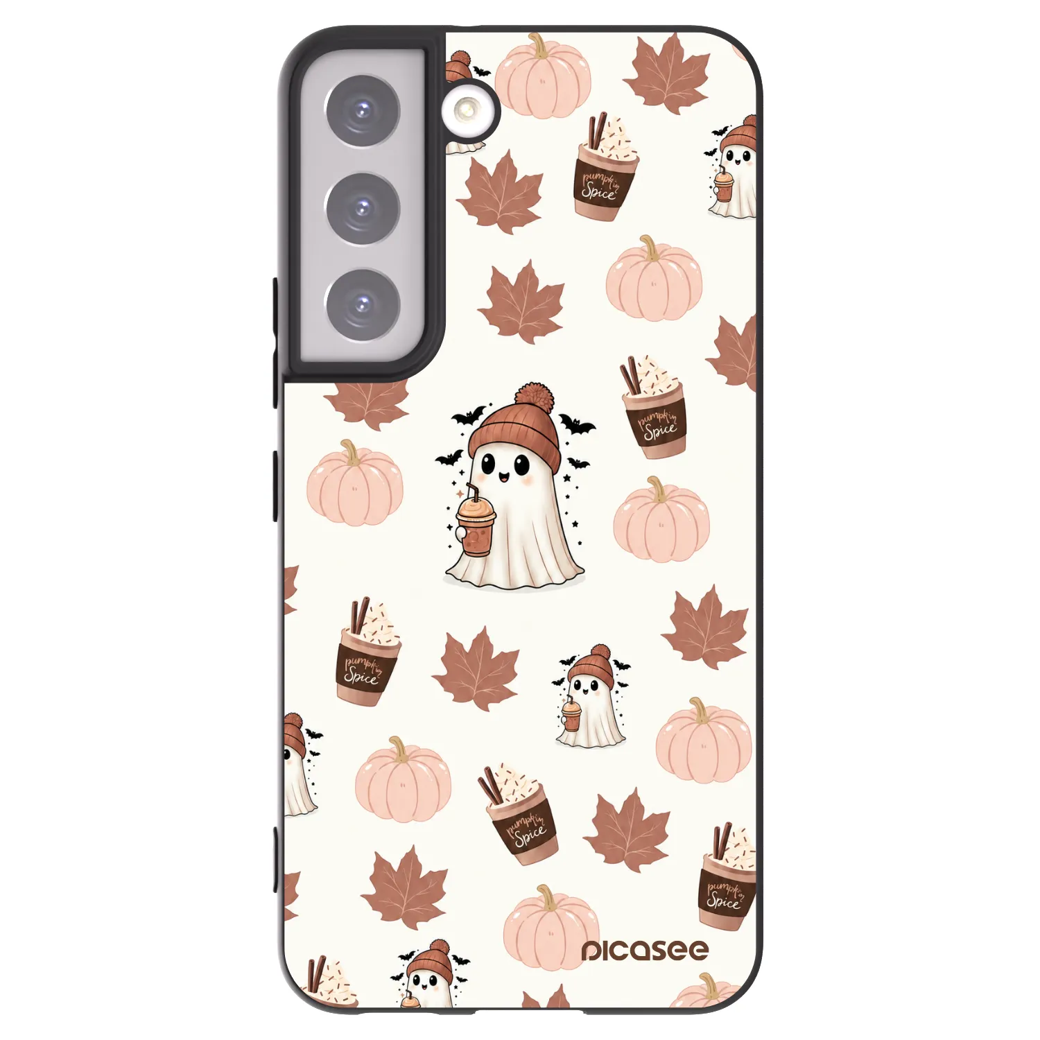 Picasee fekete szilikon tok az alábbi mobiltelefonokra Samsung Galaxy S22 5G - Pumpkin spice