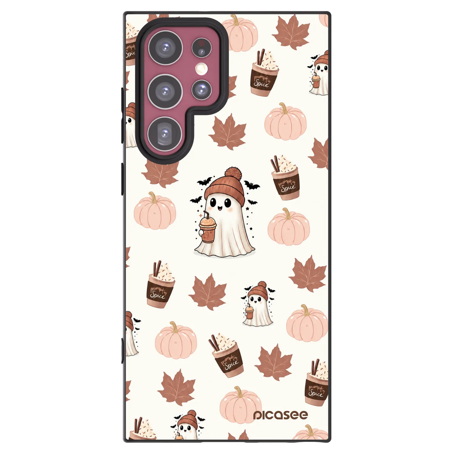 Picasee fekete szilikon tok az alábbi mobiltelefonokra Samsung Galaxy S22 Ultra 5G - Pumpkin spice