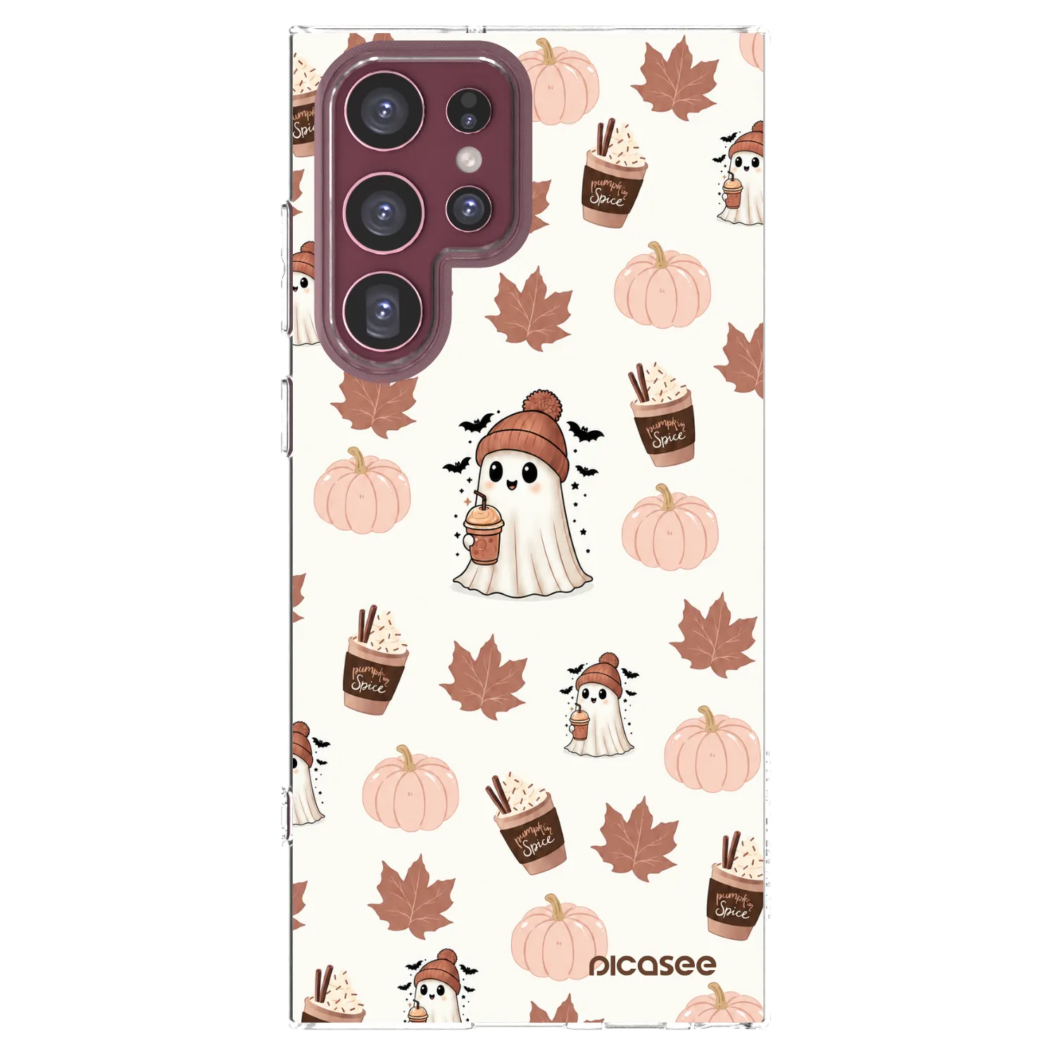 Picasee átlátszó szilikon tok az alábbi mobiltelefonokra Samsung Galaxy S22 Ultra 5G - Pumpkin spice