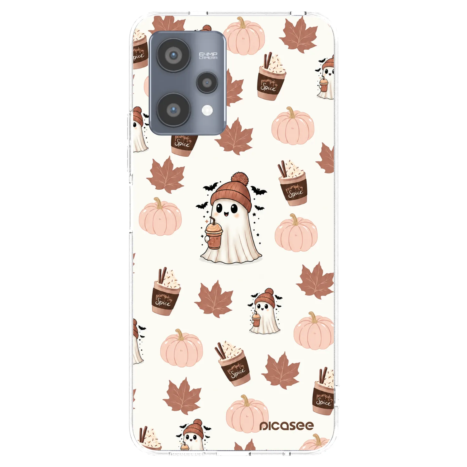 Picasee átlátszó szilikon tok az alábbi mobiltelefonokra Realme 9 Pro 5G - Pumpkin spice