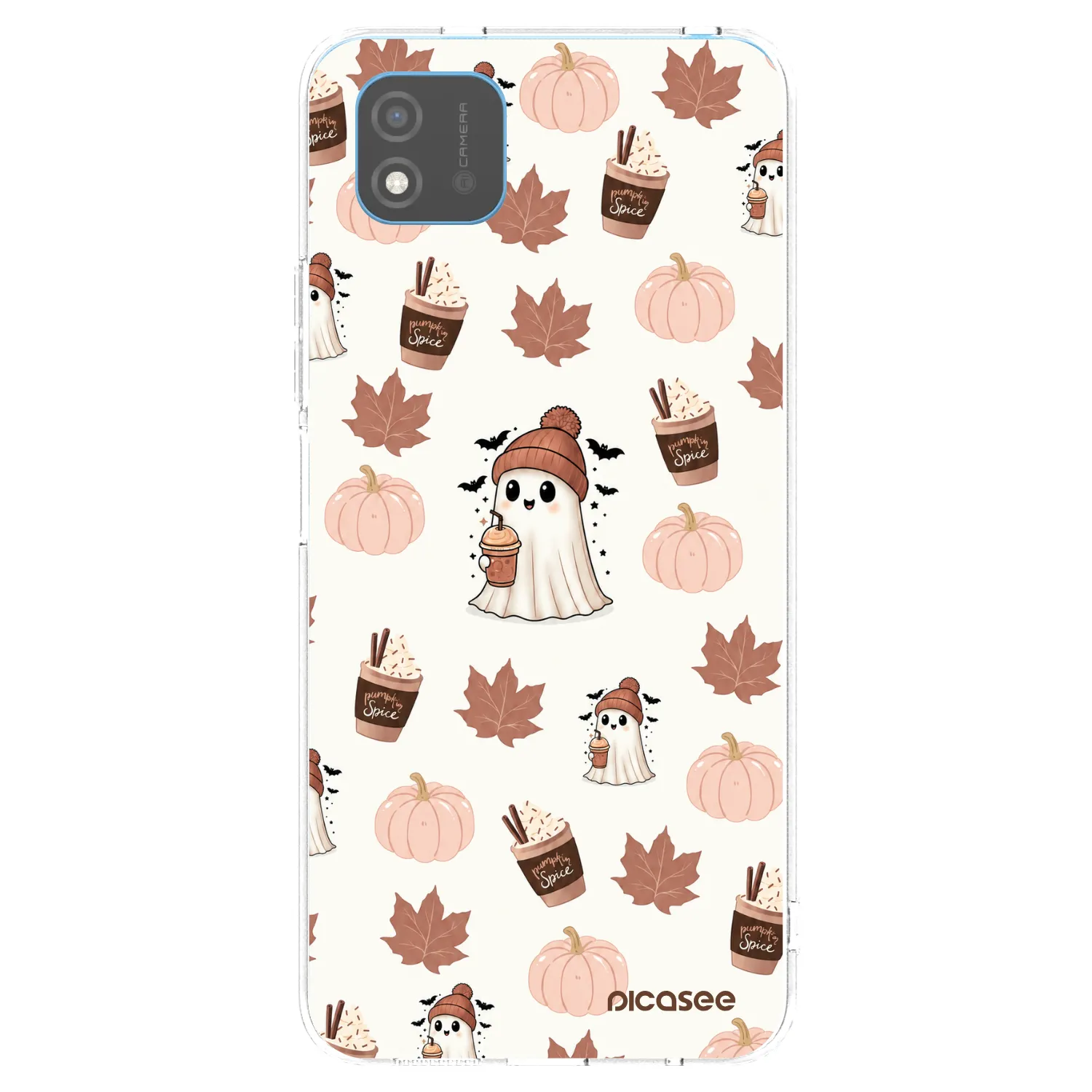 Picasee átlátszó szilikon tok az alábbi mobiltelefonokra Realme C11 (2021) - Pumpkin spice