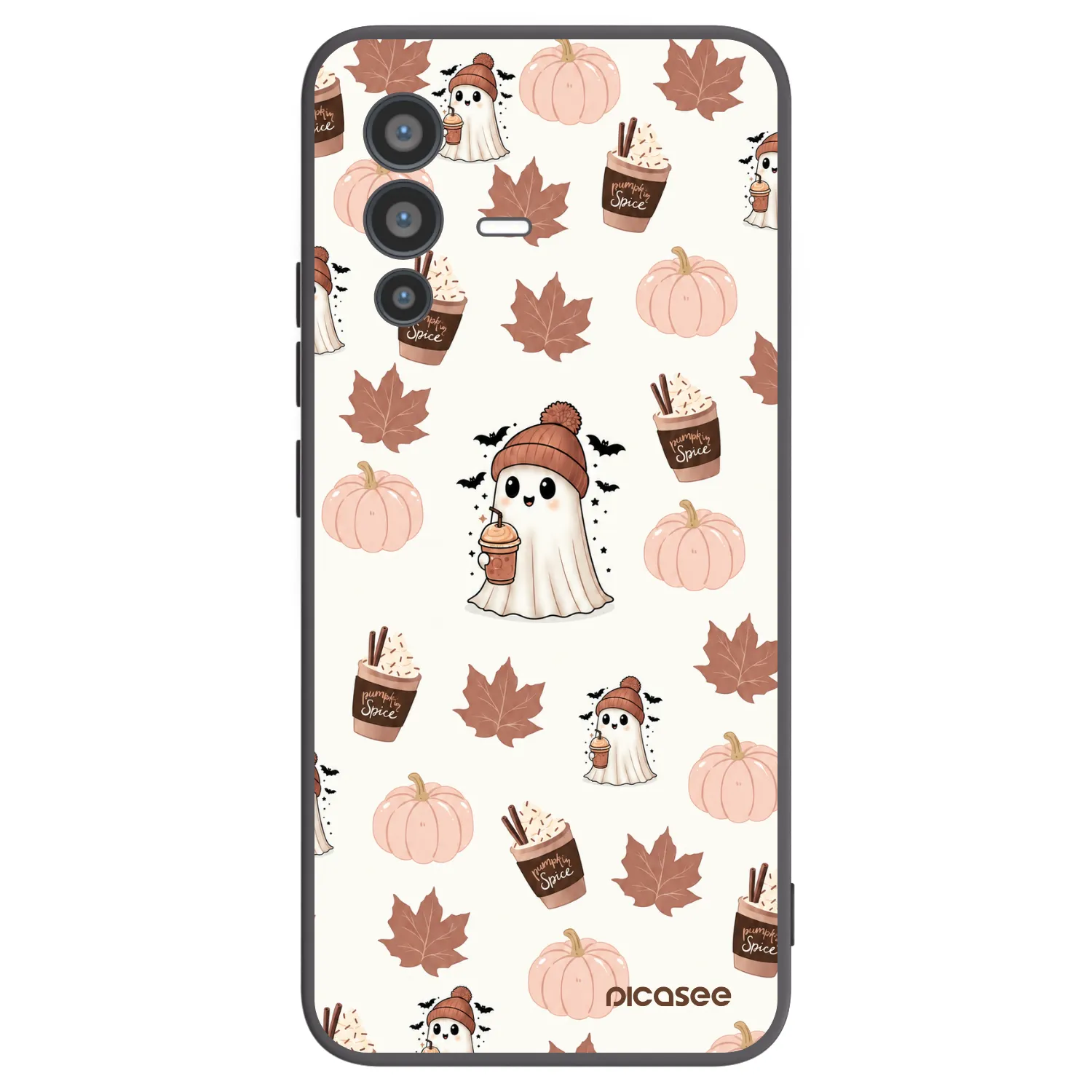 Picasee fekete szilikon tok az alábbi mobiltelefonokra Vivo V23 5G - Pumpkin spice