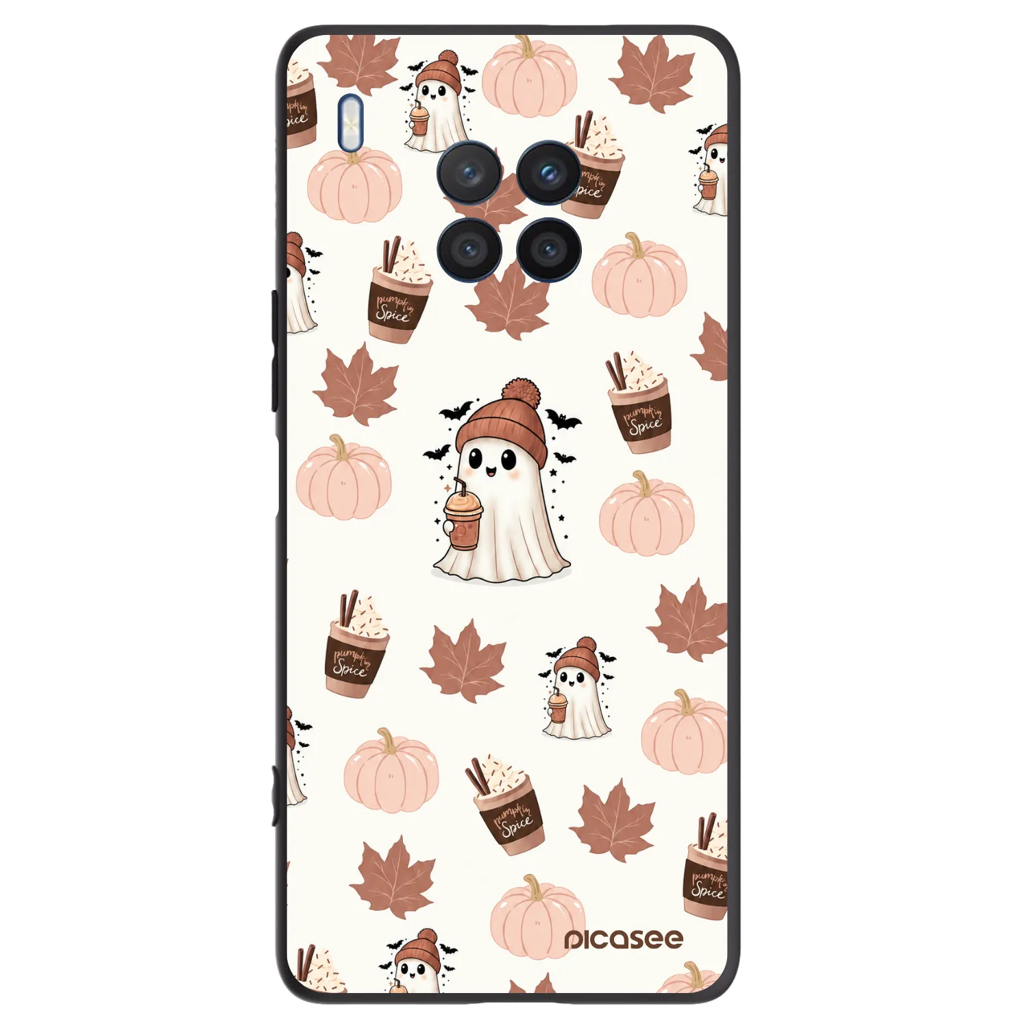 Picasee fekete szilikon tok az alábbi mobiltelefonokra Honor 50 Lite - Pumpkin spice