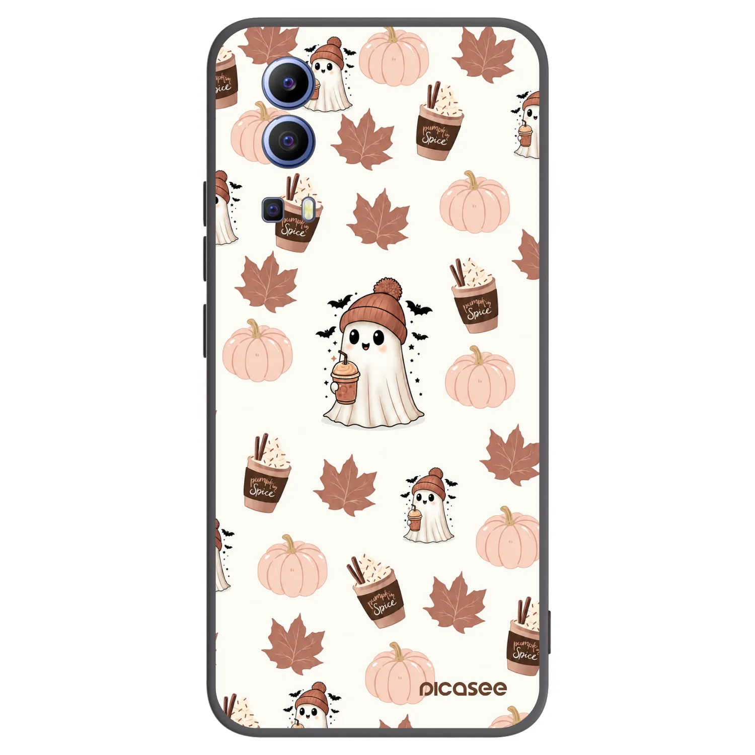Picasee fekete szilikon tok az alábbi mobiltelefonokra Vivo Y52 5G - Pumpkin spice