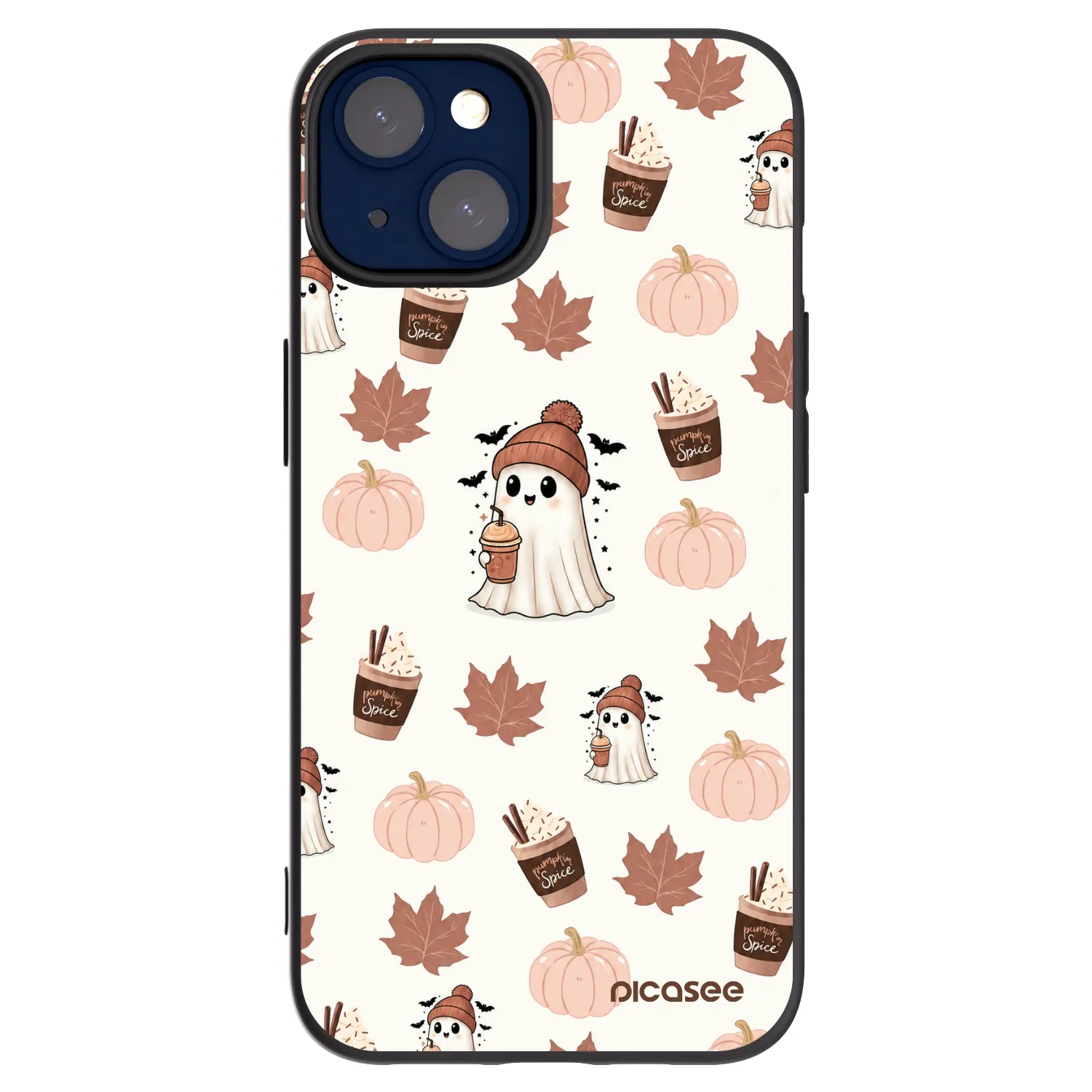 Picasee fekete szilikon tok az alábbi mobiltelefonokra Apple iPhone 14 - Pumpkin spice