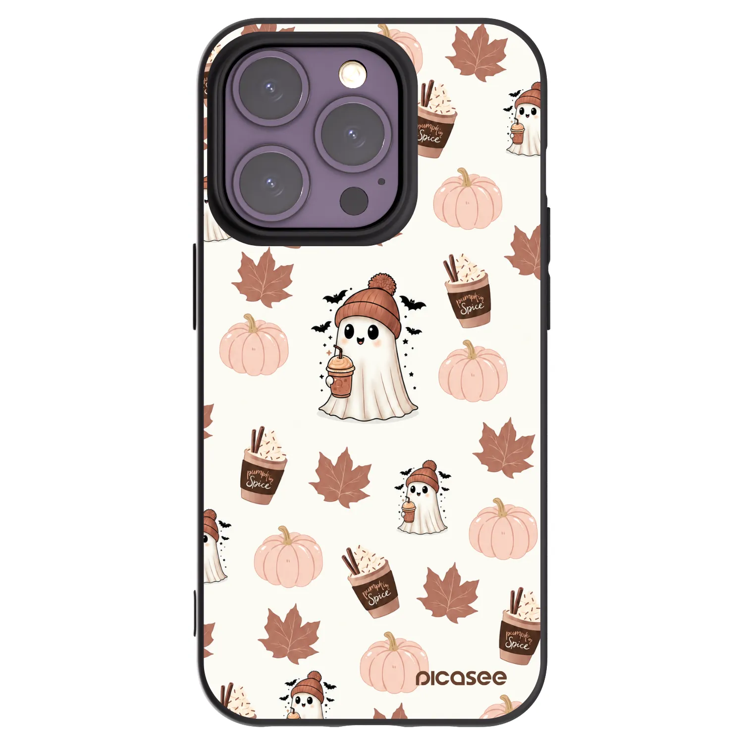 Picasee fekete szilikon tok az alábbi mobiltelefonokra Apple iPhone 14 Pro - Pumpkin spice