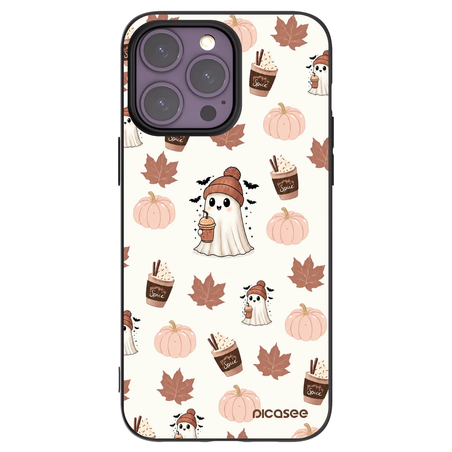 Picasee fekete szilikon tok az alábbi mobiltelefonokra Apple iPhone 14 Pro Max - Pumpkin spice