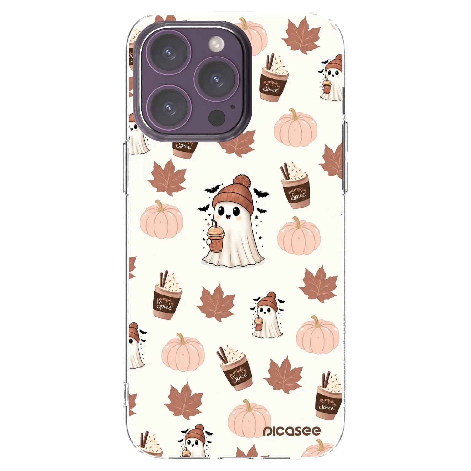 Picasee átlátszó szilikon tok az alábbi mobiltelefonokra Apple iPhone 14 Pro Max - Pumpkin spice