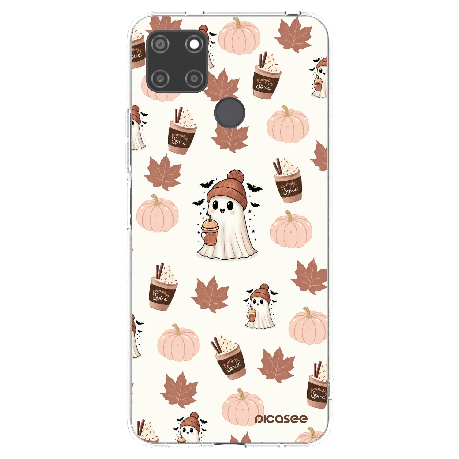 Picasee átlátszó szilikon tok az alábbi mobiltelefonokra Realme C21Y - Pumpkin spice