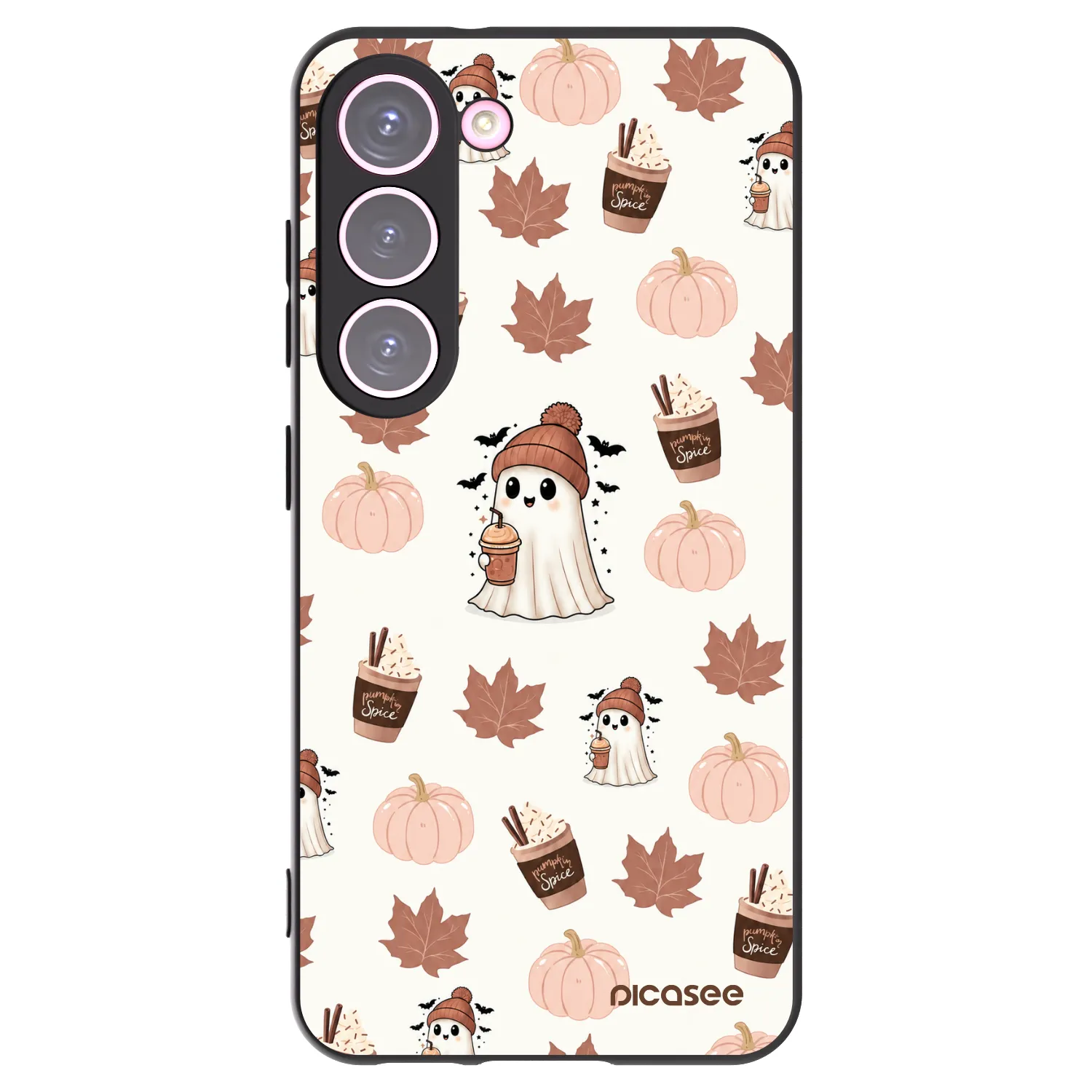 Picasee fekete szilikon tok az alábbi mobiltelefonokra Samsung Galaxy S23 5G - Pumpkin spice