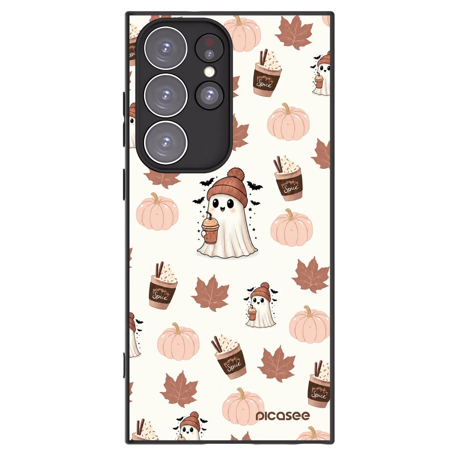 Picasee fekete szilikon tok az alábbi mobiltelefonokra Samsung Galaxy S23 Ultra 5G - Pumpkin spice