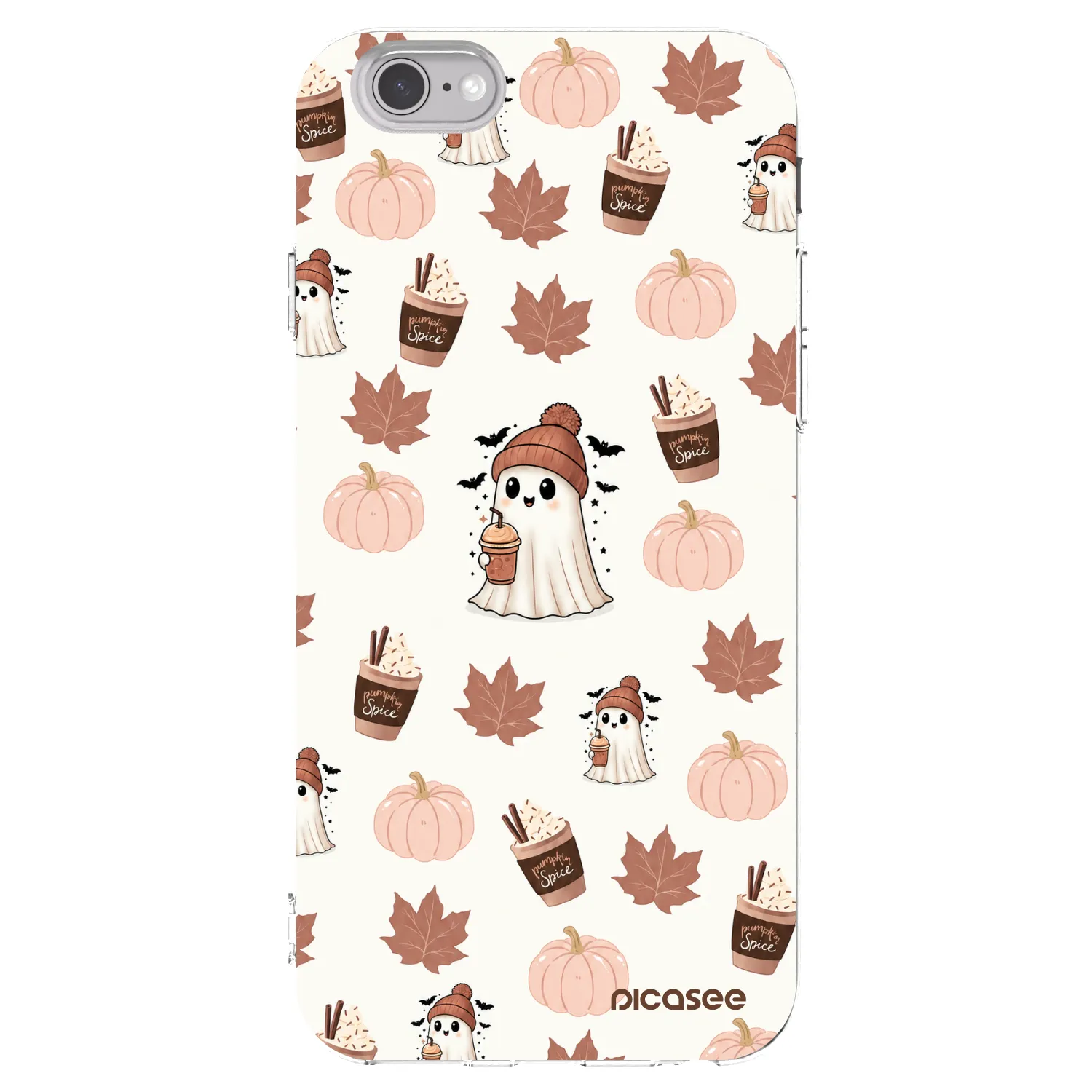 Picasee átlátszó szilikon tok az alábbi mobiltelefonokra Apple iPhone 6/6S - Pumpkin spice
