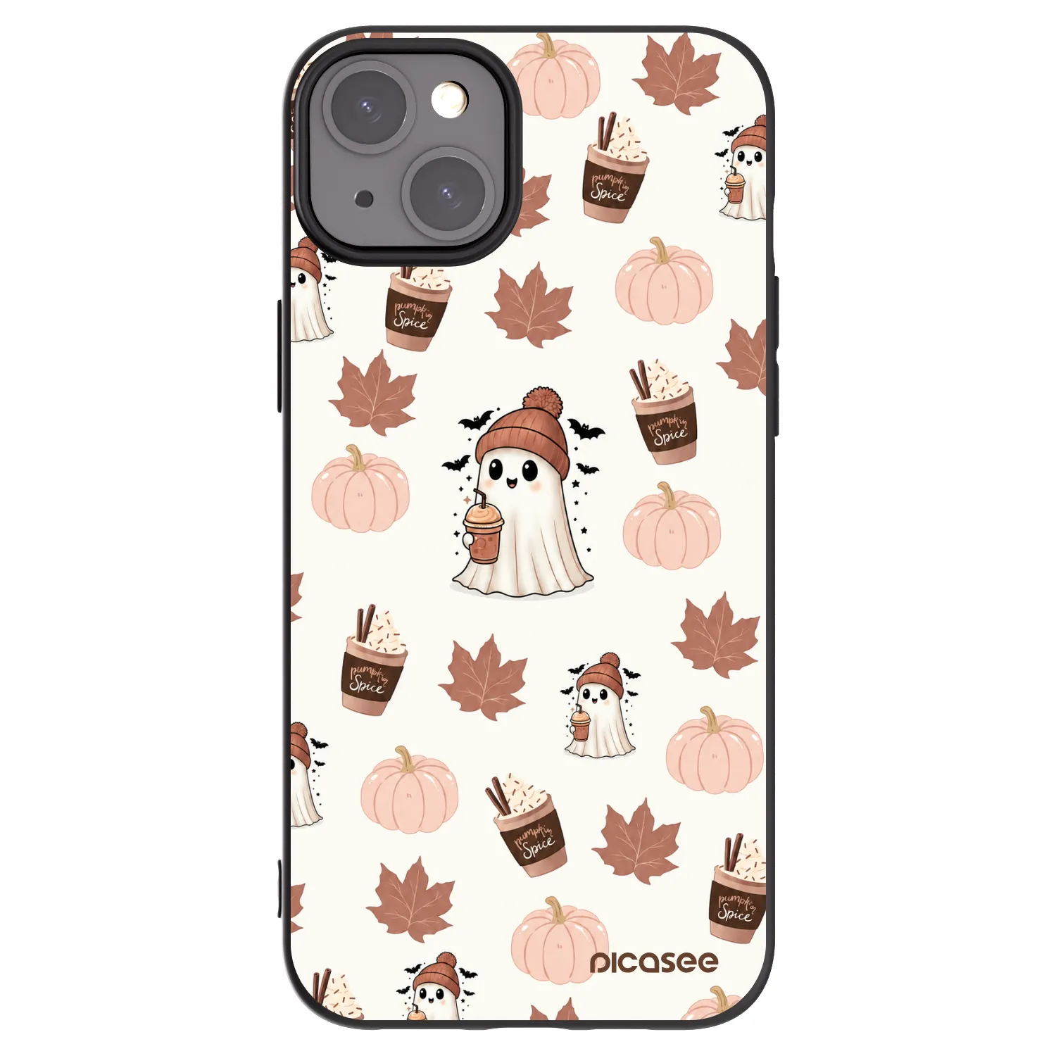 Picasee fekete szilikon tok az alábbi mobiltelefonokra Apple iPhone 15 Plus - Pumpkin spice