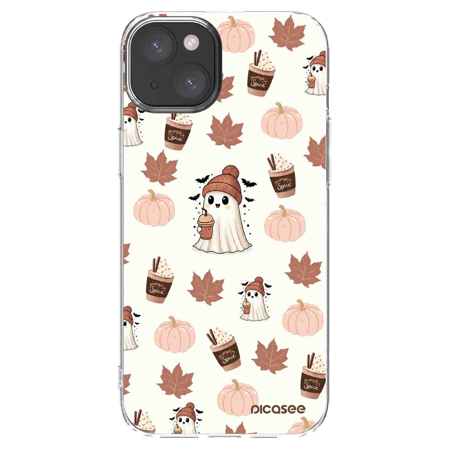 Picasee átlátszó szilikon tok az alábbi mobiltelefonokra Apple iPhone 15 Plus - Pumpkin spice