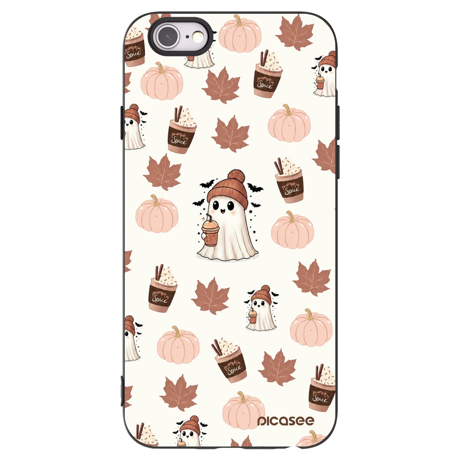 Picasee fekete szilikon tok az alábbi mobiltelefonokra Apple iPhone 6/6S - Pumpkin spice