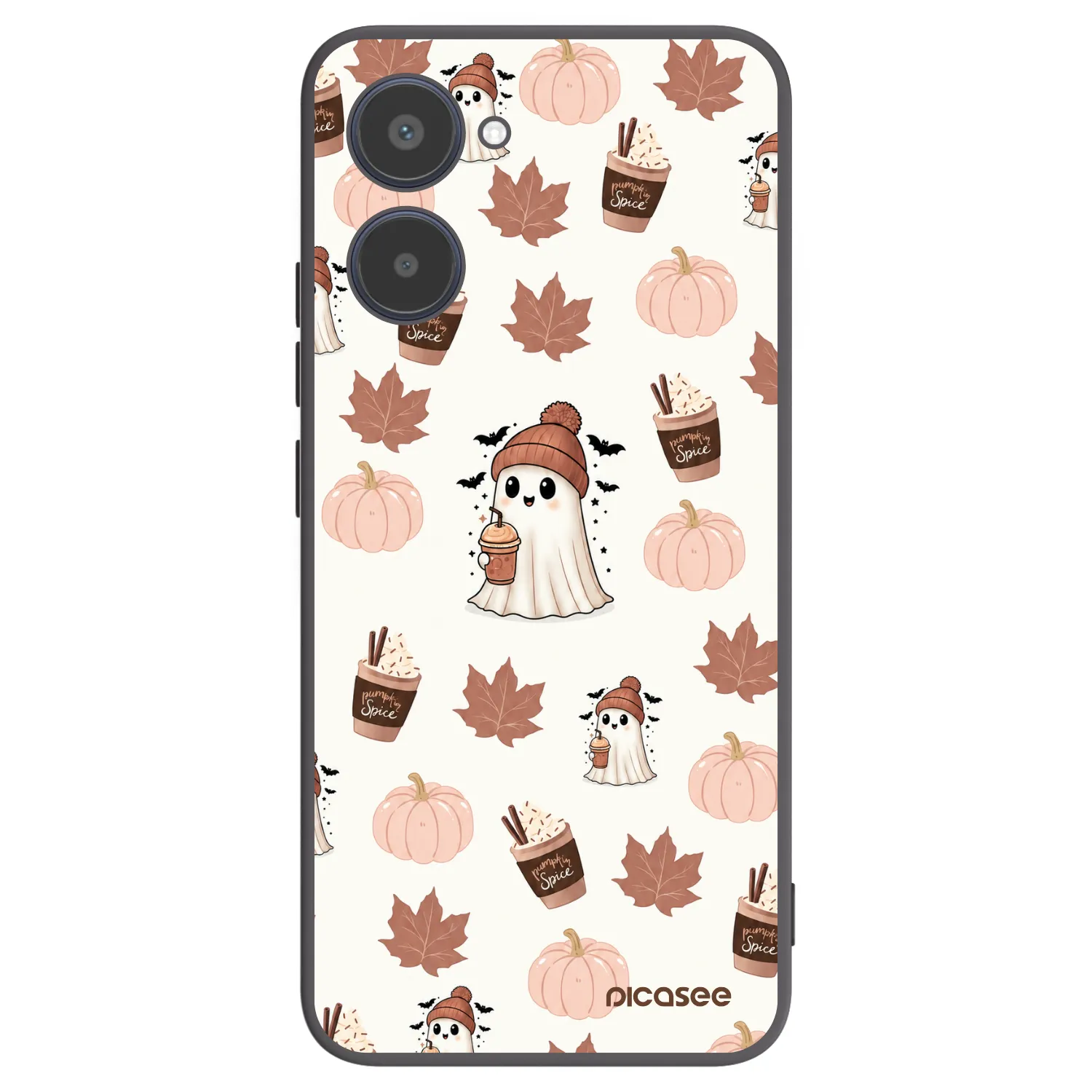 Picasee fekete szilikon tok az alábbi mobiltelefonokra Realme 10 4G - Pumpkin spice