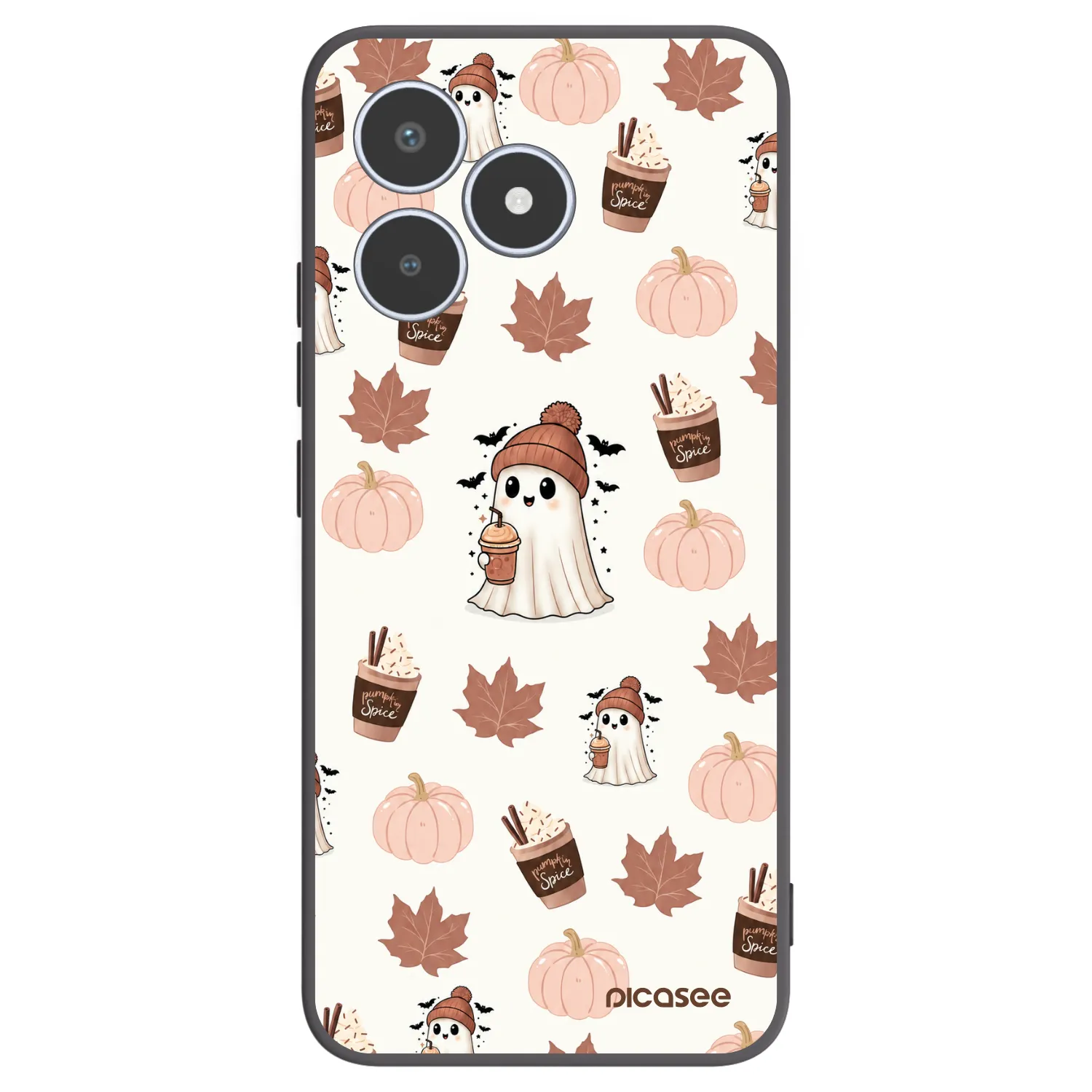 Picasee fekete szilikon tok az alábbi mobiltelefonokra Realme C53 - Pumpkin spice