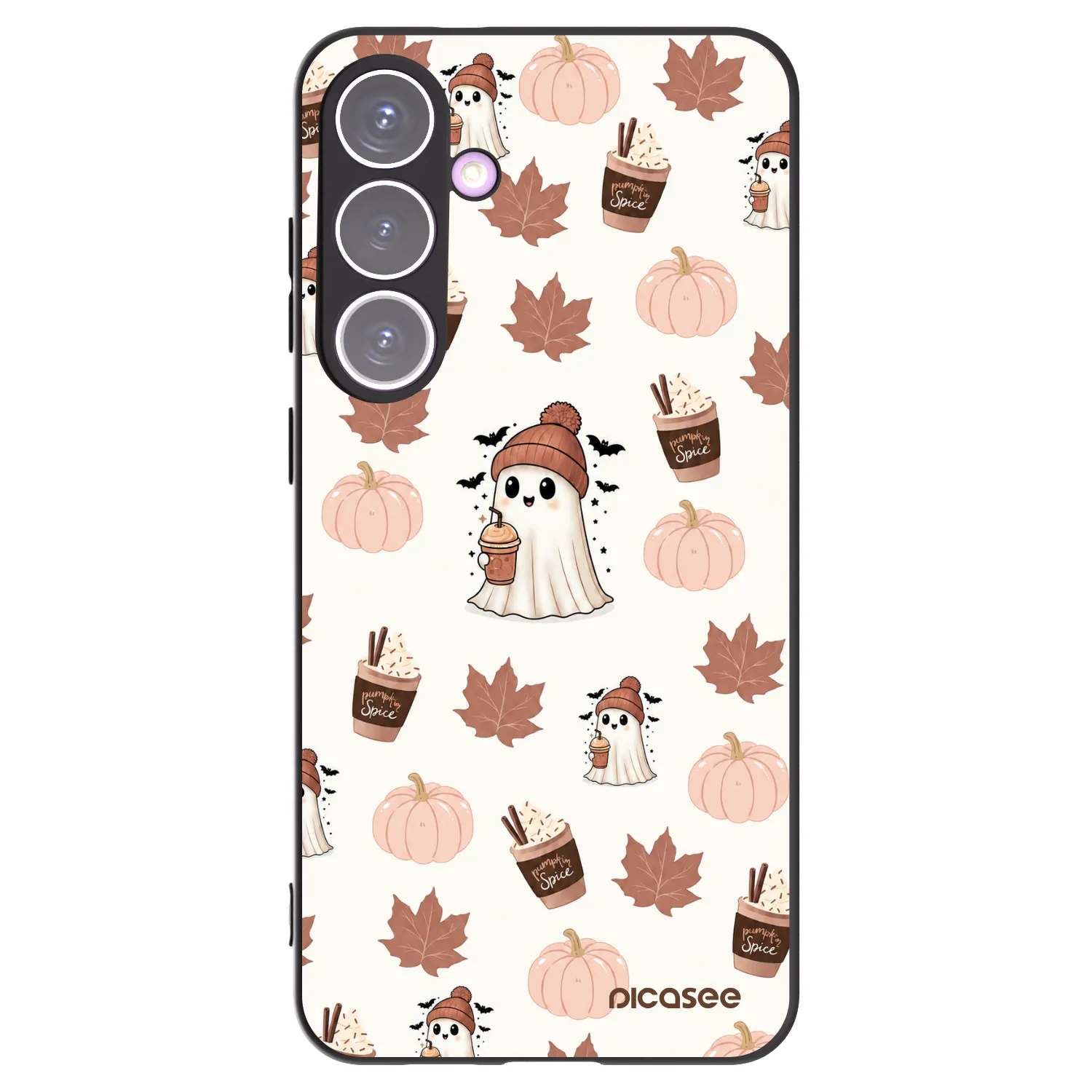 Picasee fekete szilikon tok az alábbi mobiltelefonokra Samsung Galaxy S24+ S926B 5G - Pumpkin spice