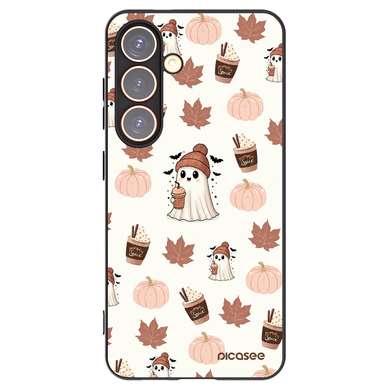 Picasee fekete szilikon tok az alábbi mobiltelefonokra Samsung Galaxy S24 S921B 5G - Pumpkin spice