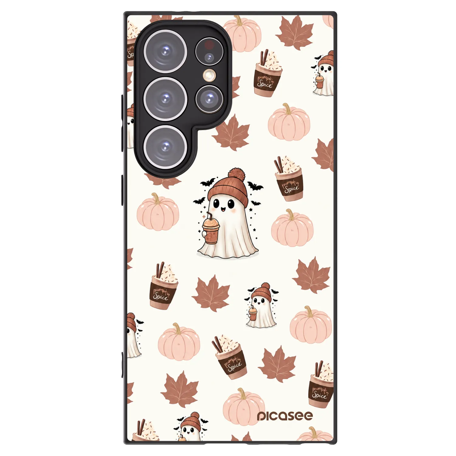 Picasee fekete szilikon tok az alábbi mobiltelefonokra Samsung Galaxy S24 Ultra S928B 5G - Pumpkin spice