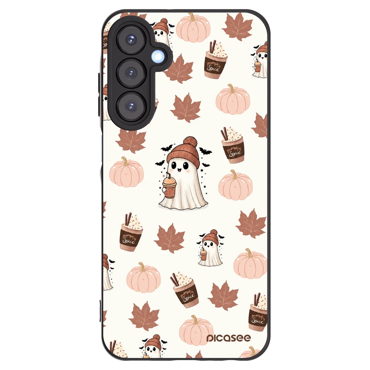 Picasee fekete szilikon tok az alábbi mobiltelefonokra Samsung Galaxy A25 A256B 5G - Pumpkin spice