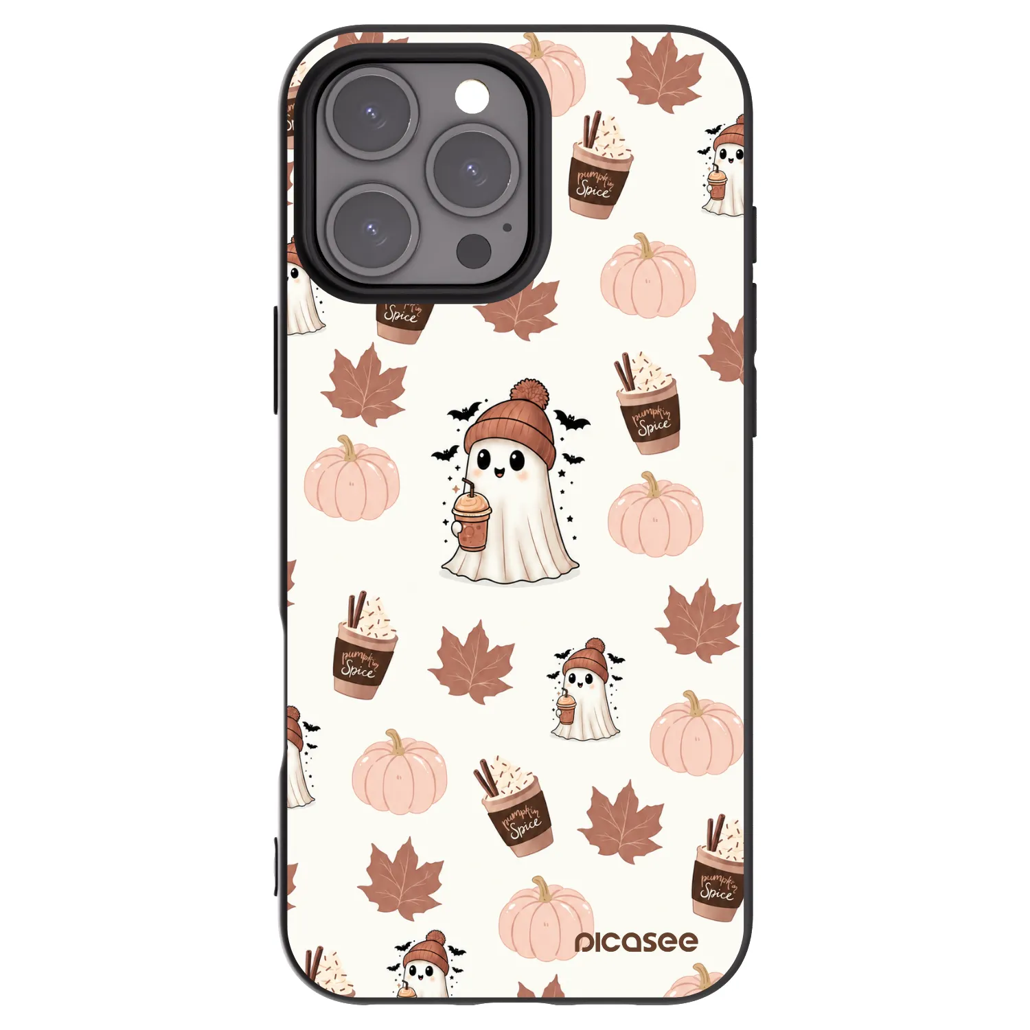 Picasee fekete szilikon tok az alábbi mobiltelefonokra Apple iPhone 16 Pro Max - Pumpkin spice